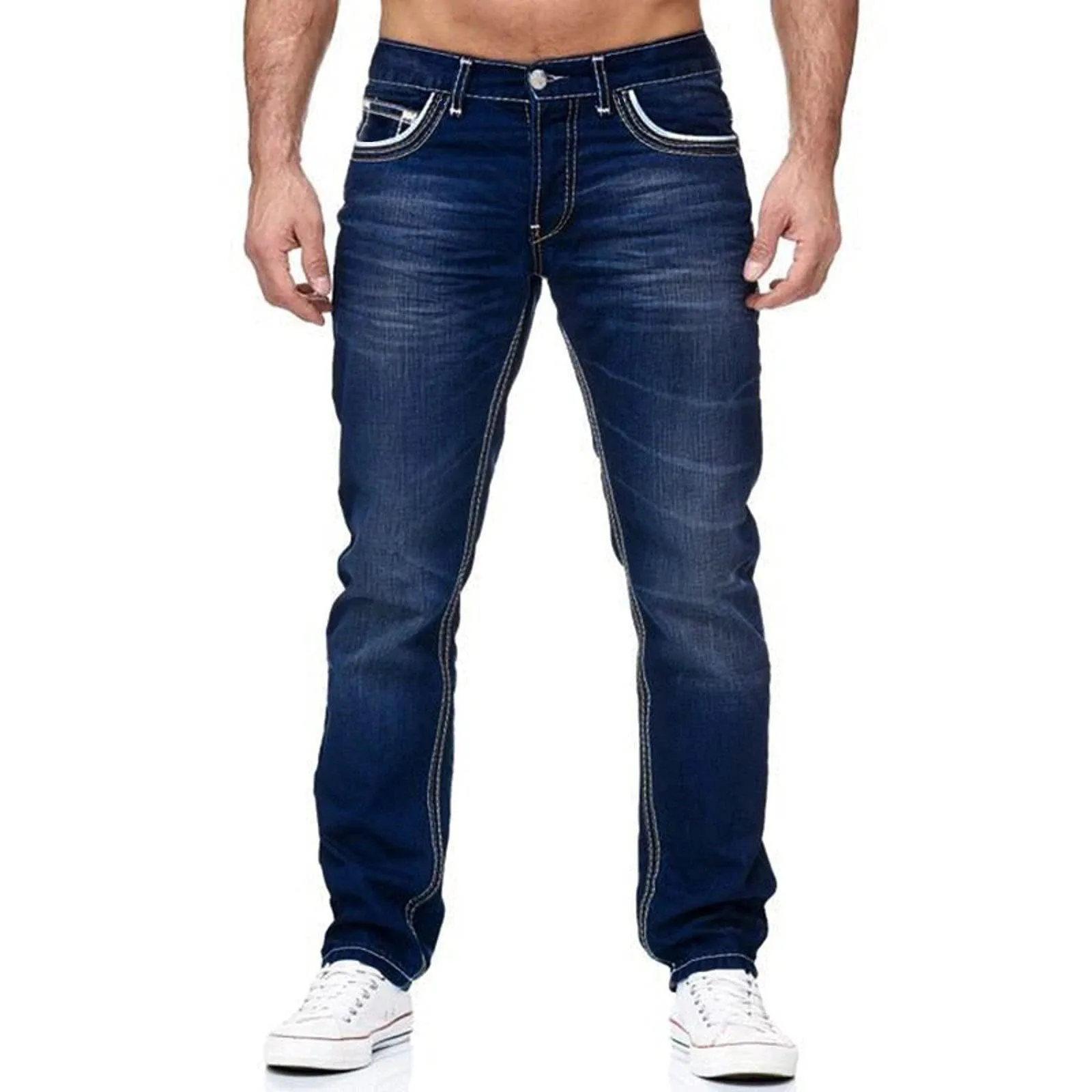 Men's Business Casual Stretch Denim Jeans – Comfortable & Stylish for Daily Wear