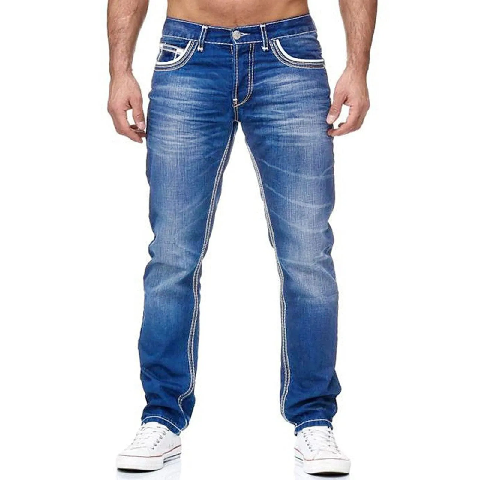 Men's Business Casual Stretch Denim Jeans – Comfortable & Stylish for Daily Wear