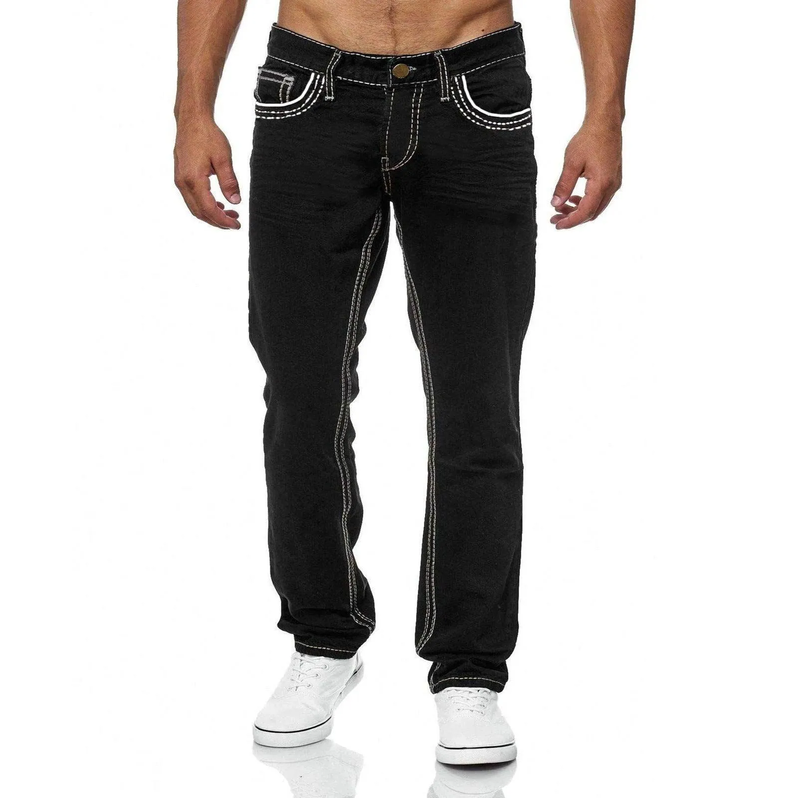 Men's Business Casual Stretch Denim Jeans – Comfortable & Stylish for Daily Wear