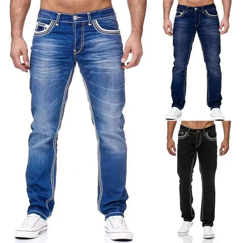 Men's Business Casual Stretch Denim Jeans – Comfortable & Stylish for Daily Wear