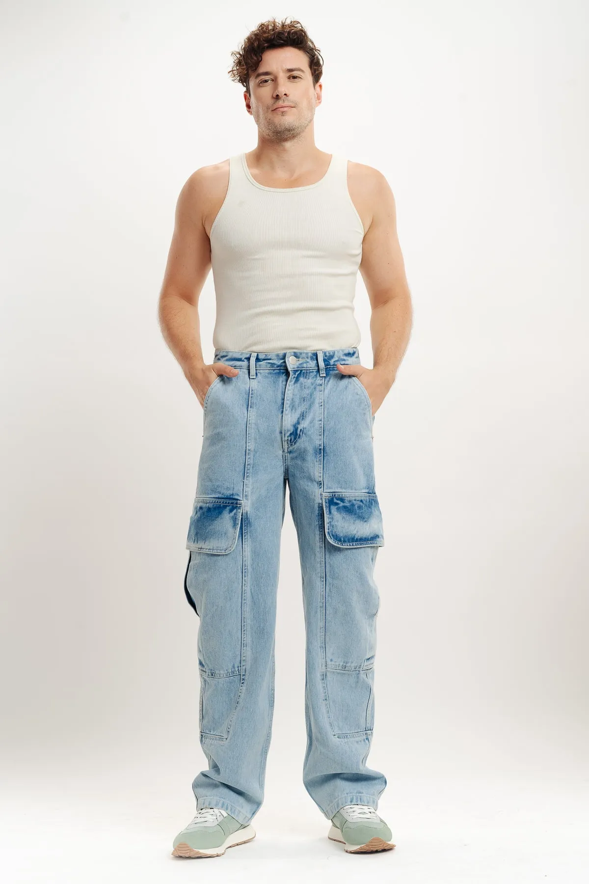 Men's Light Blue Relaxed Jeans