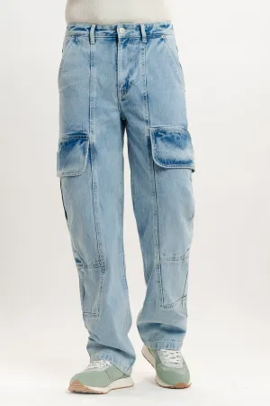 Men's Light Blue Relaxed Jeans