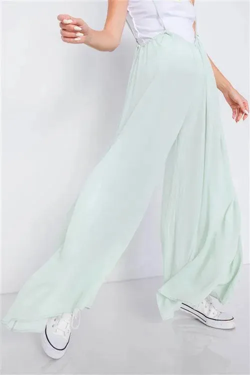 Mint Overall Vintage Semi Sheer Wide Leg Jumpsuit /3-2-1