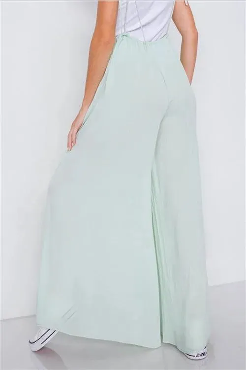 Mint Overall Vintage Semi Sheer Wide Leg Jumpsuit /3-2-1