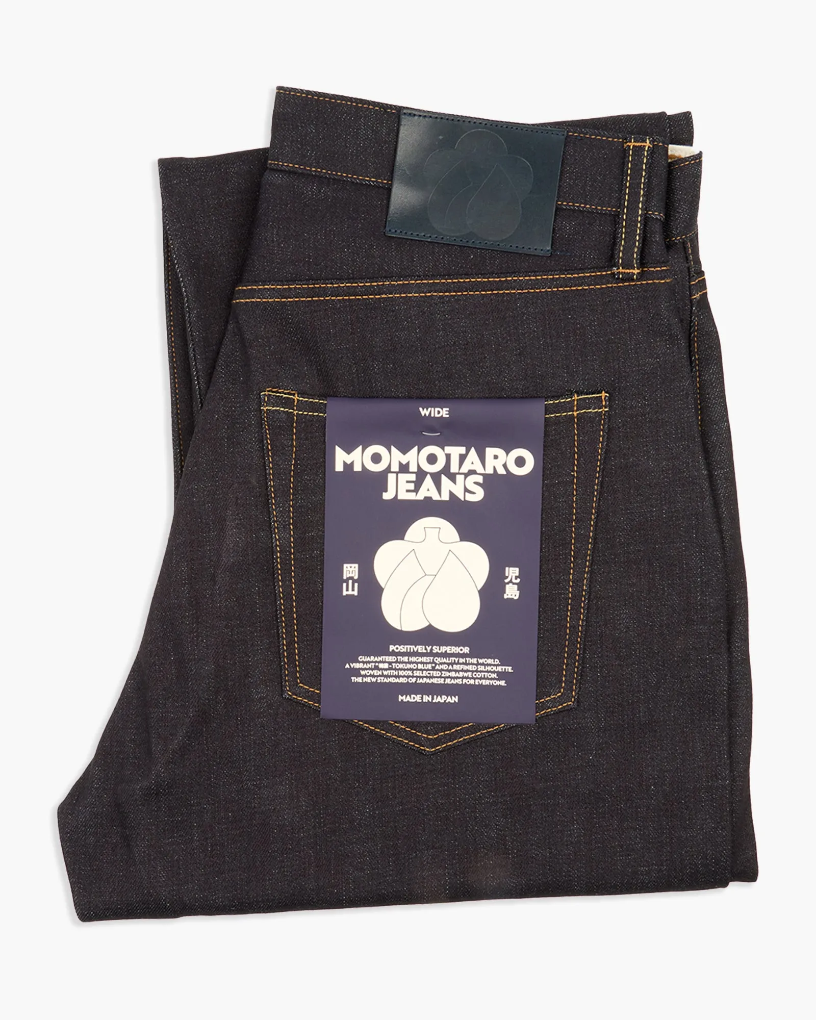 Momotaro Jeans #400 Standard Wide Fit Mens Jeans - 14.7oz Zimbabwe Cotton Selvedge Denim / Button
