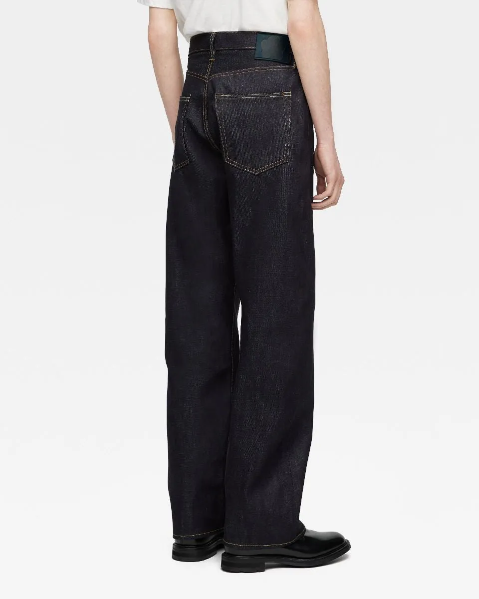 Momotaro Jeans #400 Standard Wide Fit Mens Jeans - 14.7oz Zimbabwe Cotton Selvedge Denim / Button