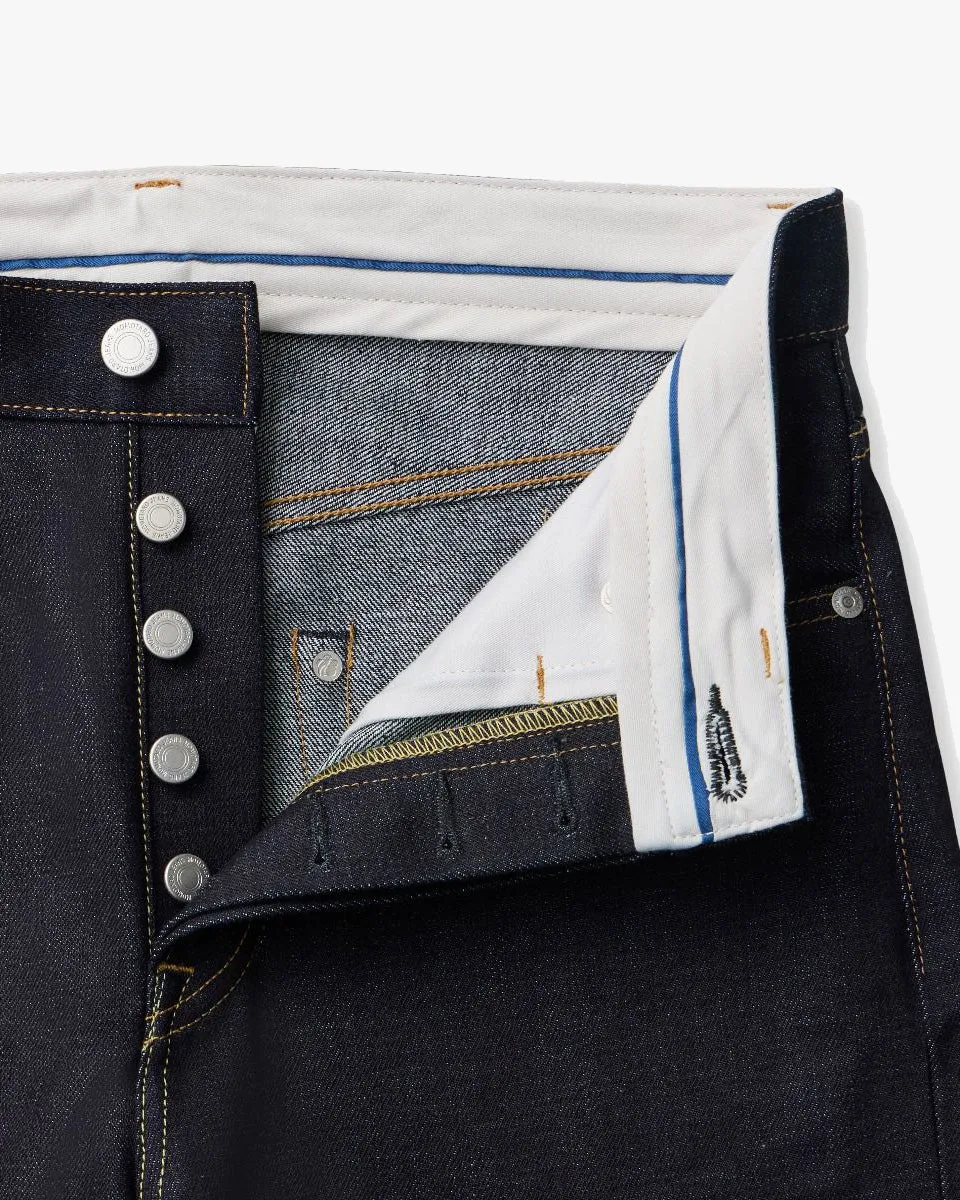 Momotaro Jeans #400 Standard Wide Fit Mens Jeans - 14.7oz Zimbabwe Cotton Selvedge Denim / Button
