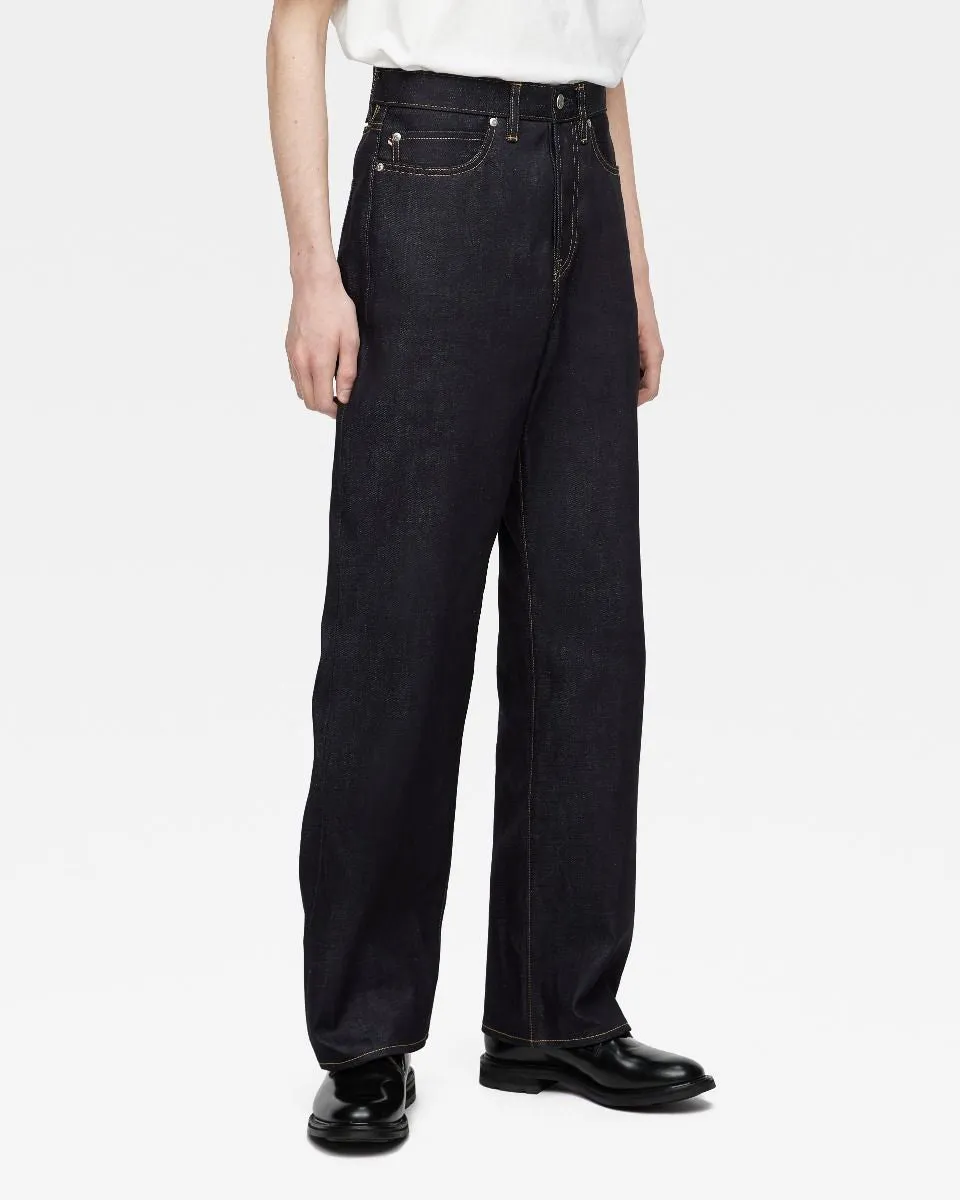 Momotaro Jeans #400 Standard Wide Fit Mens Jeans - 14.7oz Zimbabwe Cotton Selvedge Denim / Button