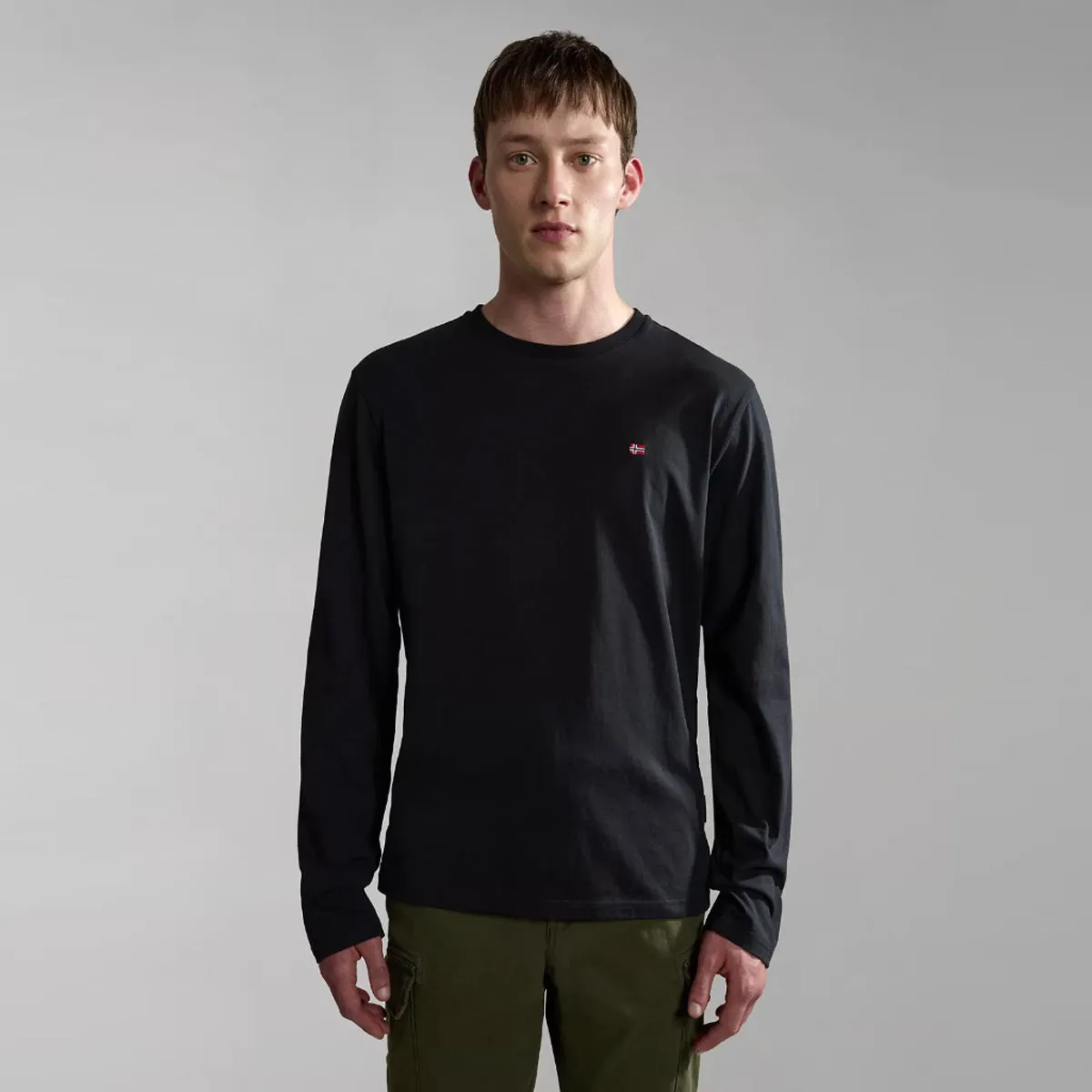Napapijri - Salis Black Long Sleeve Shirt - NP0A4HN7 - BLACK
