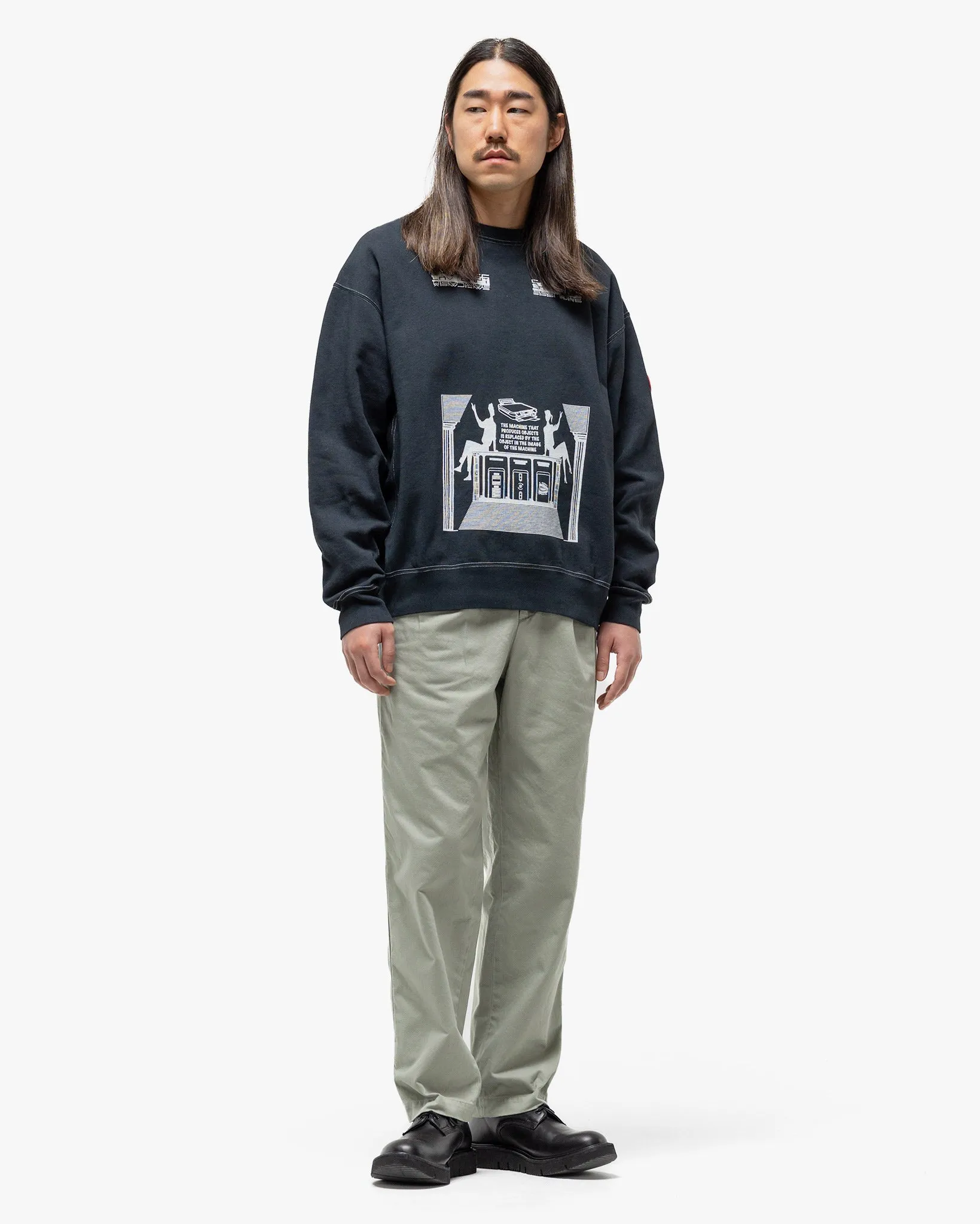 Overdye Md Machines Crew Neck Black