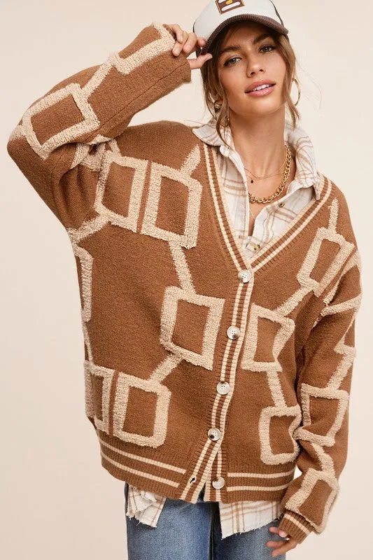 Reina Gold Button Cardigan