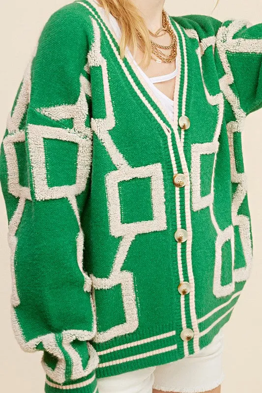 Reina Gold Button Cardigan