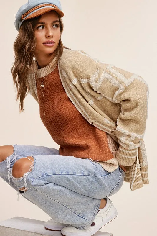 Reina Gold Button Cardigan
