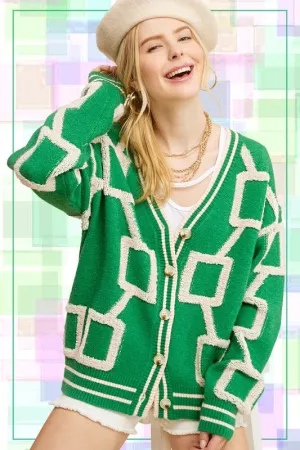Reina Gold Button Cardigan