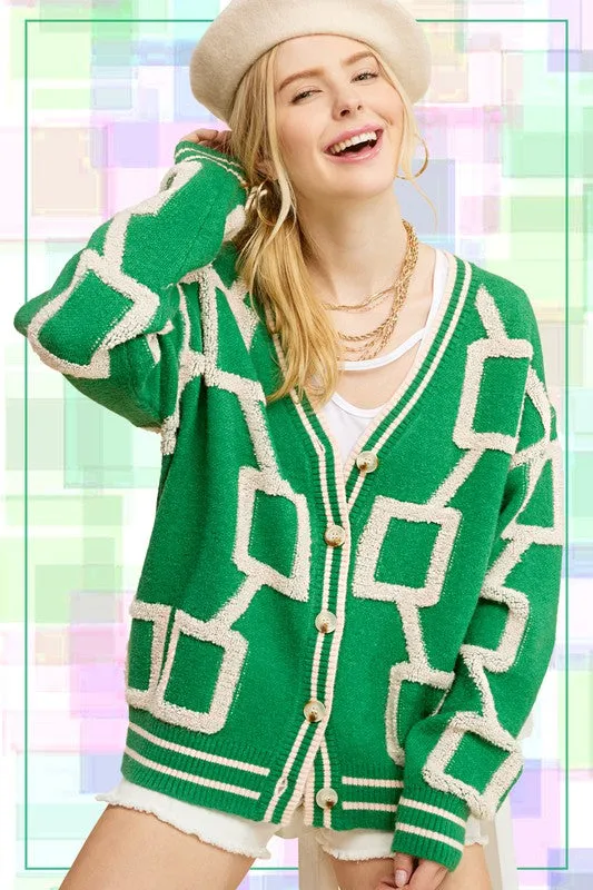 Reina Gold Button Cardigan