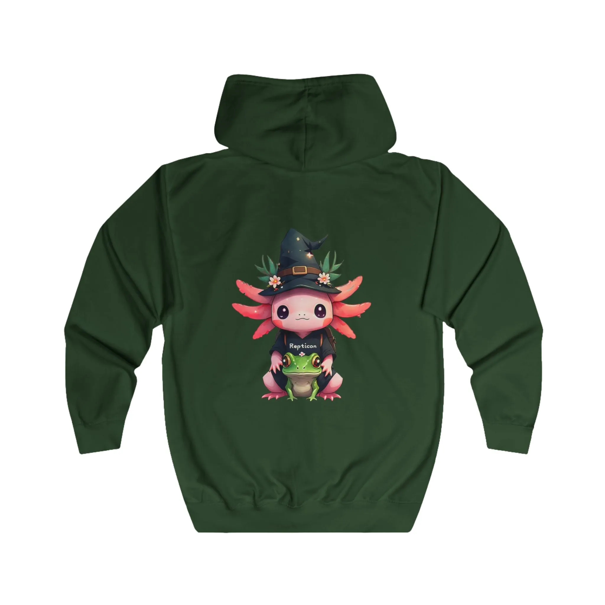 Repticon Unisex Full Zip Hoodie w/ Axolotl