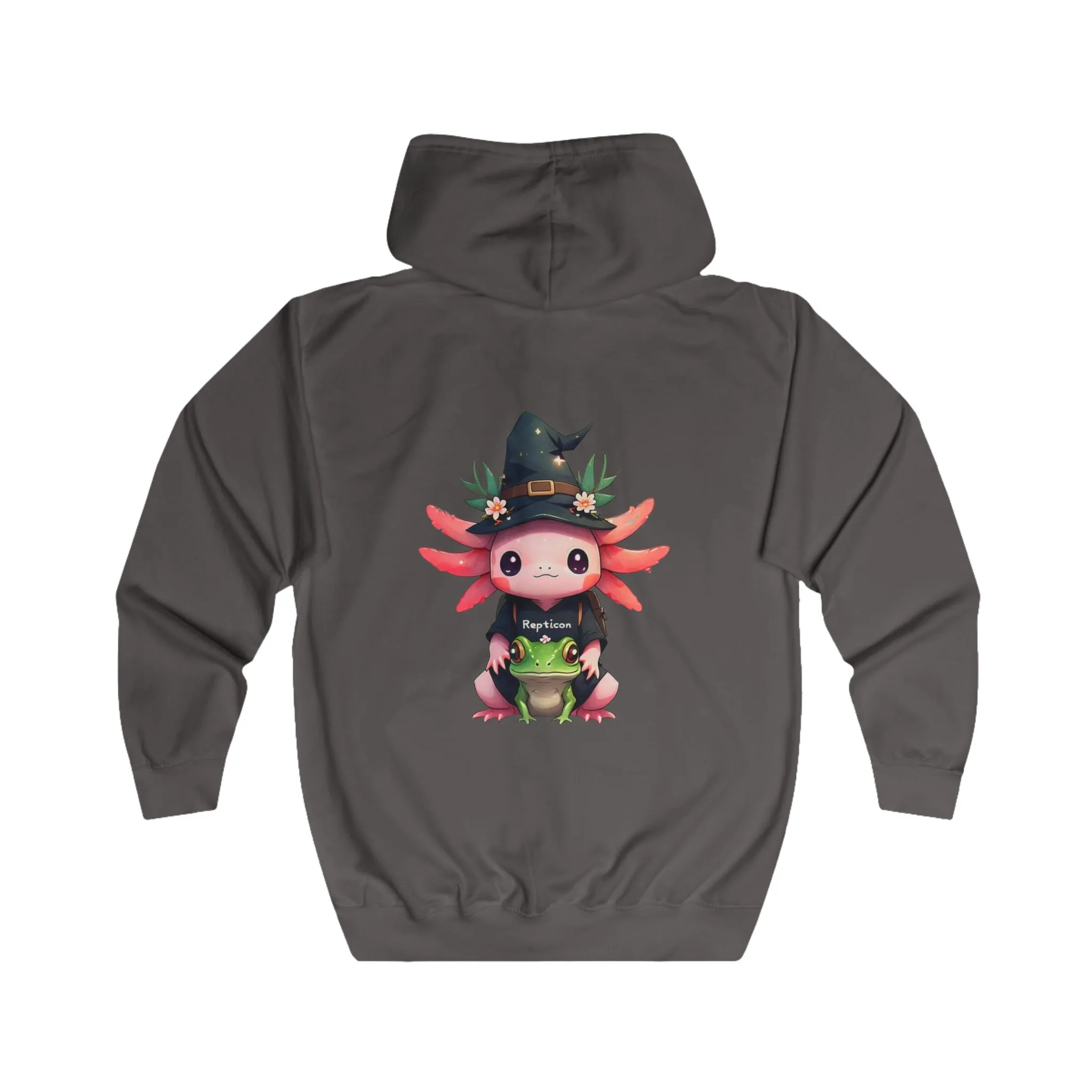 Repticon Unisex Full Zip Hoodie w/ Axolotl