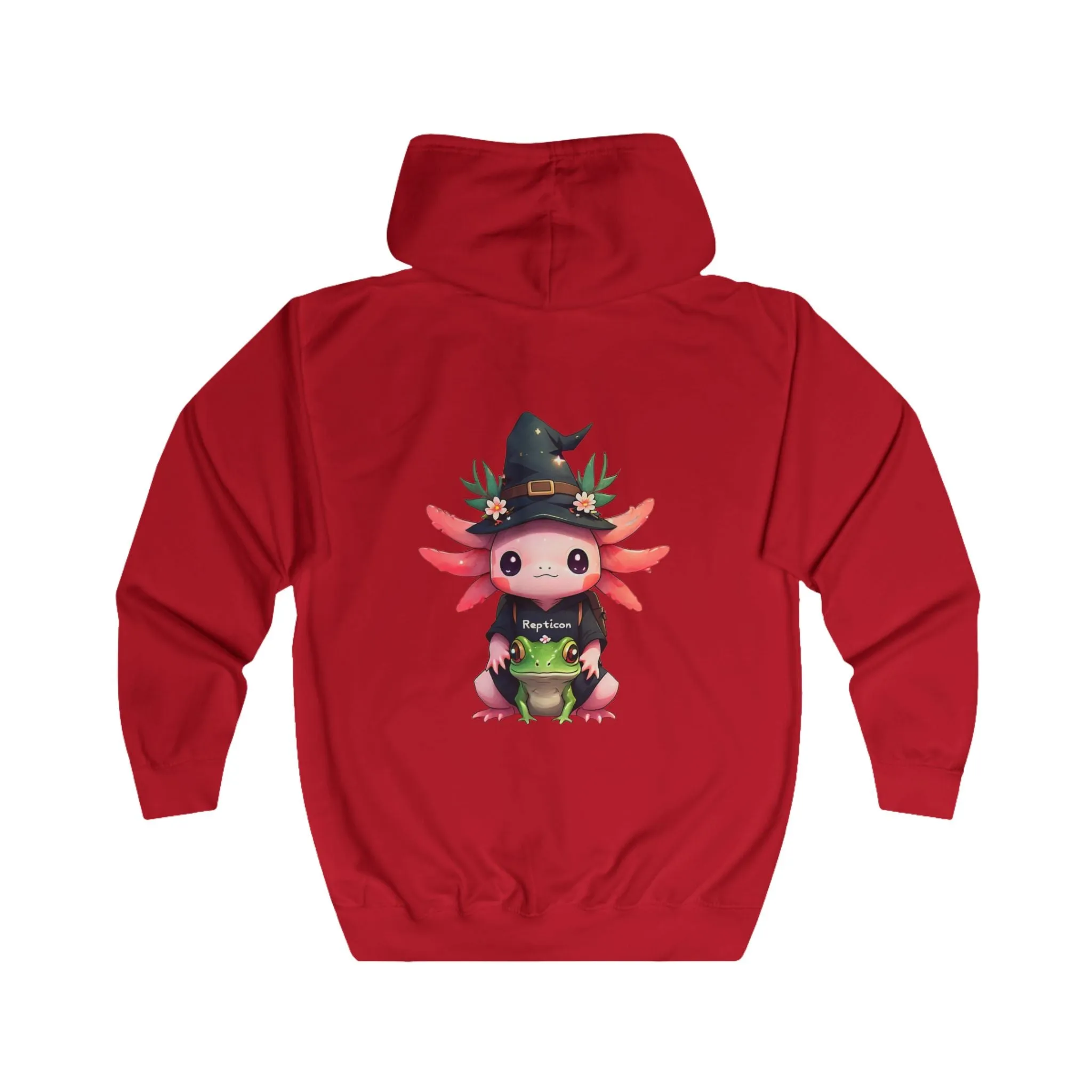 Repticon Unisex Full Zip Hoodie w/ Axolotl