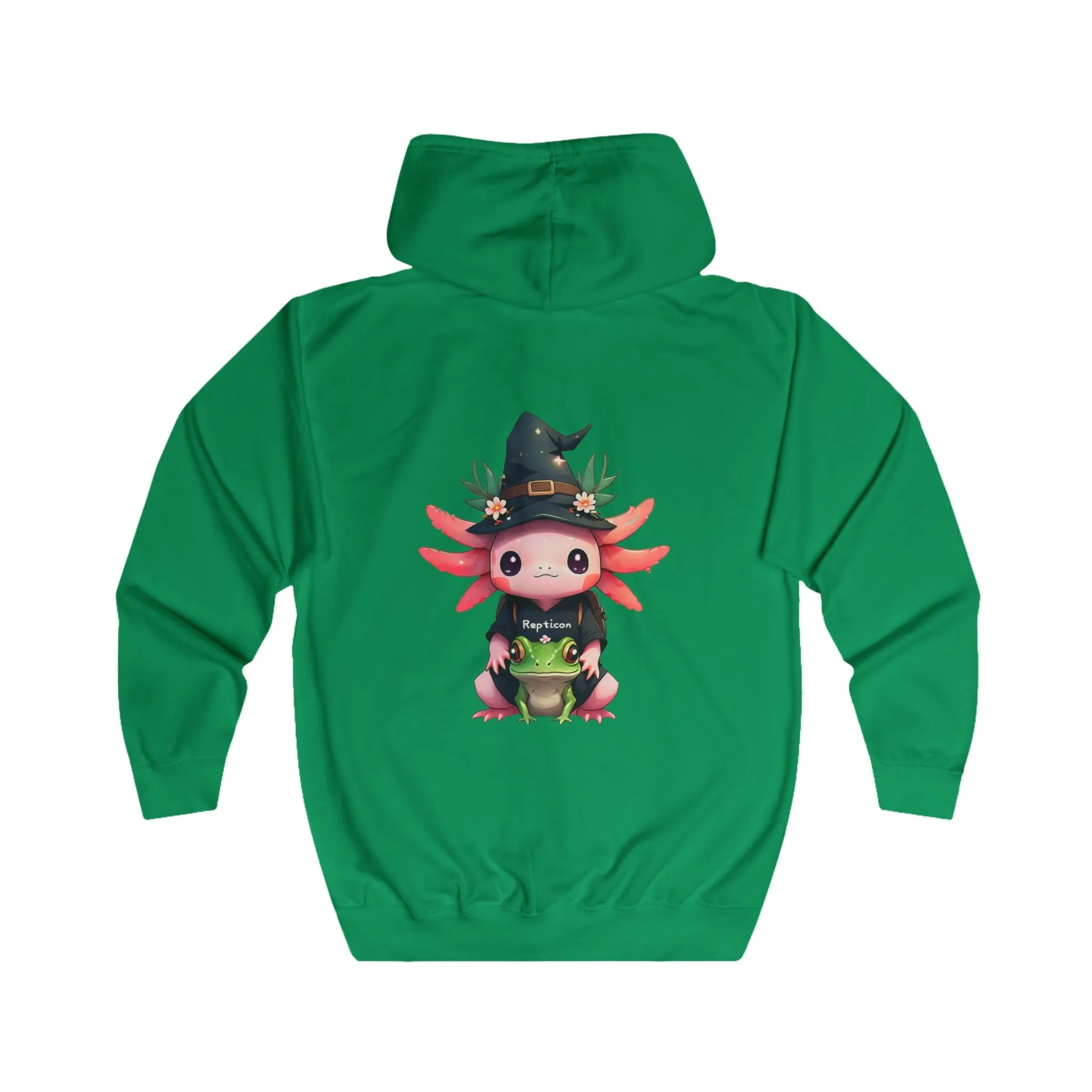 Repticon Unisex Full Zip Hoodie w/ Axolotl