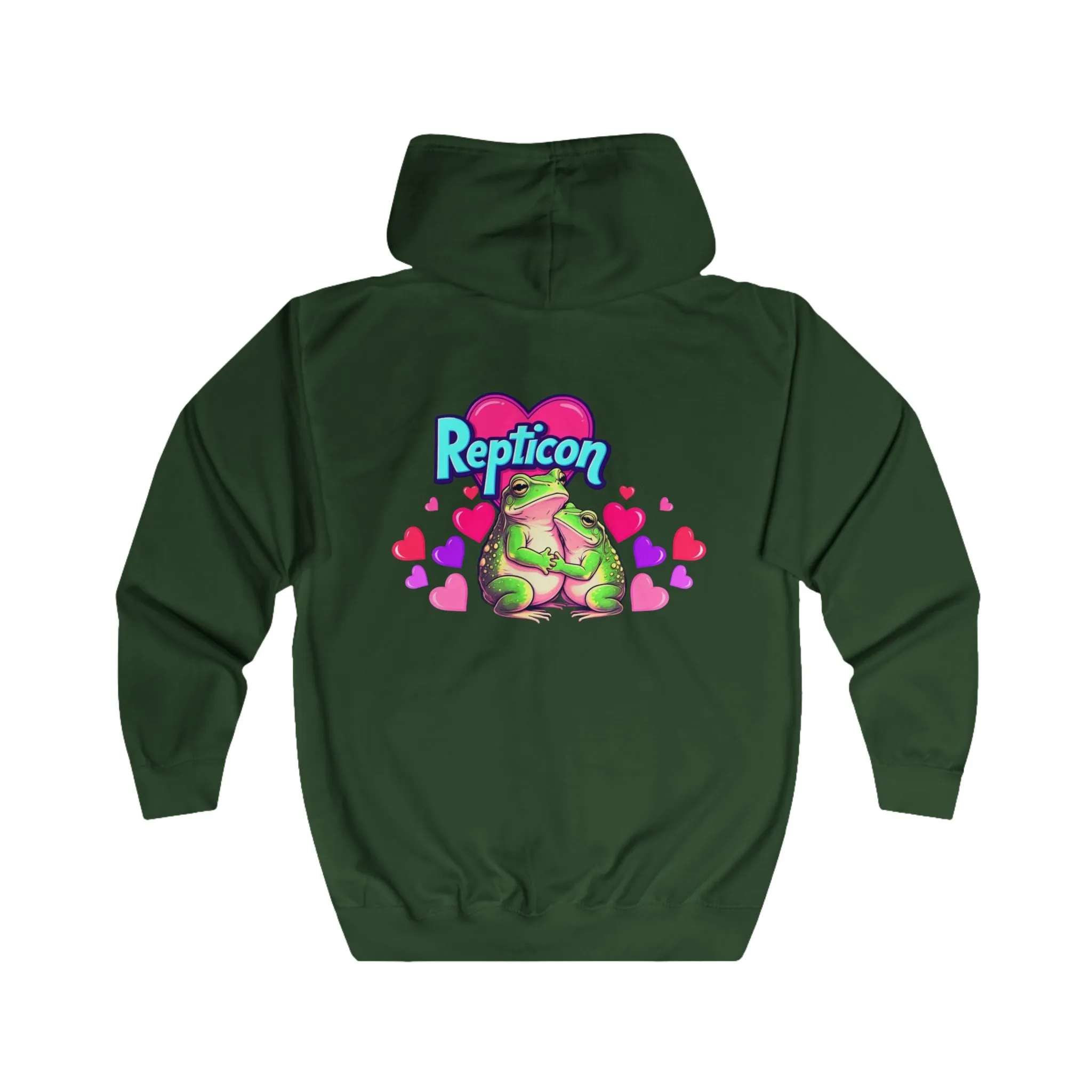 Repticon Unisex Full Zip Hoodie w/ Valentine Frogs