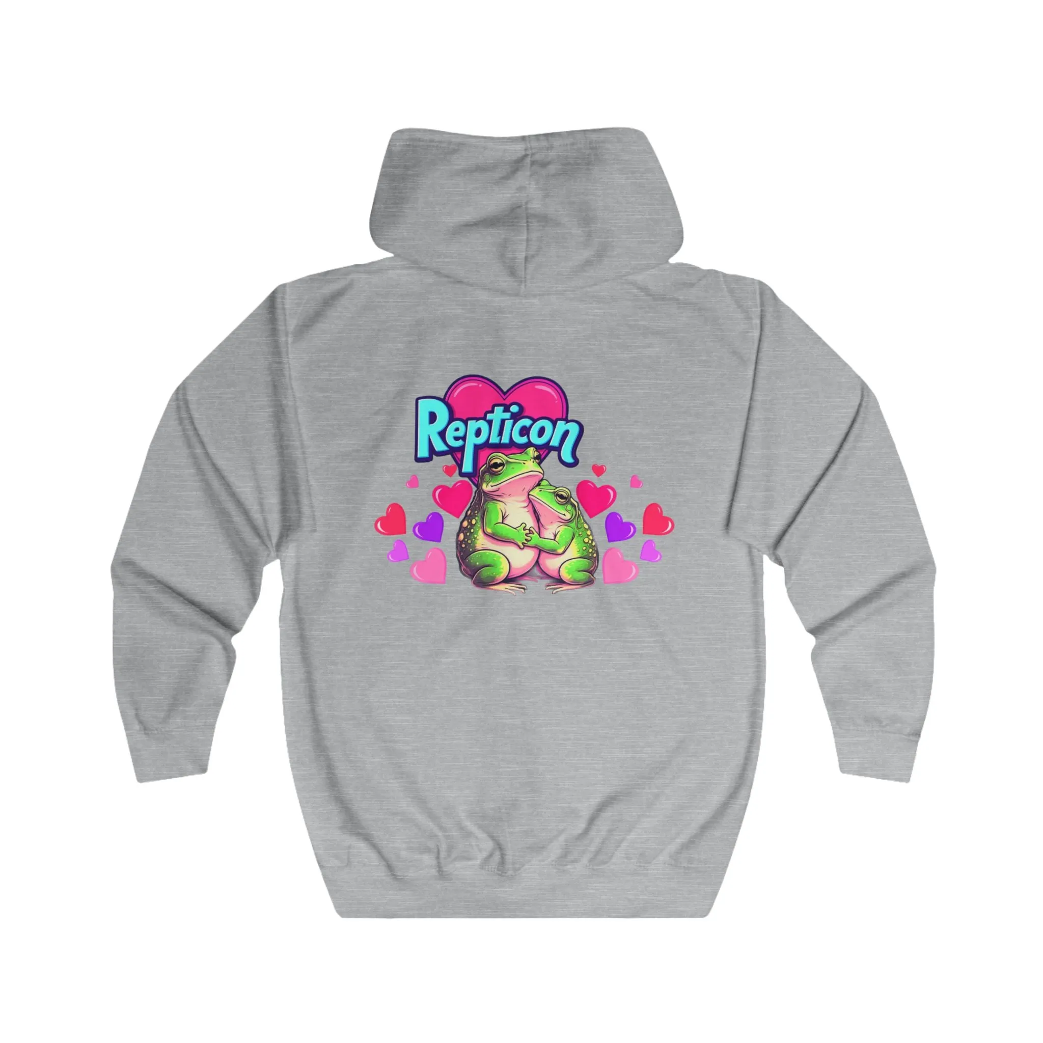 Repticon Unisex Full Zip Hoodie w/ Valentine Frogs