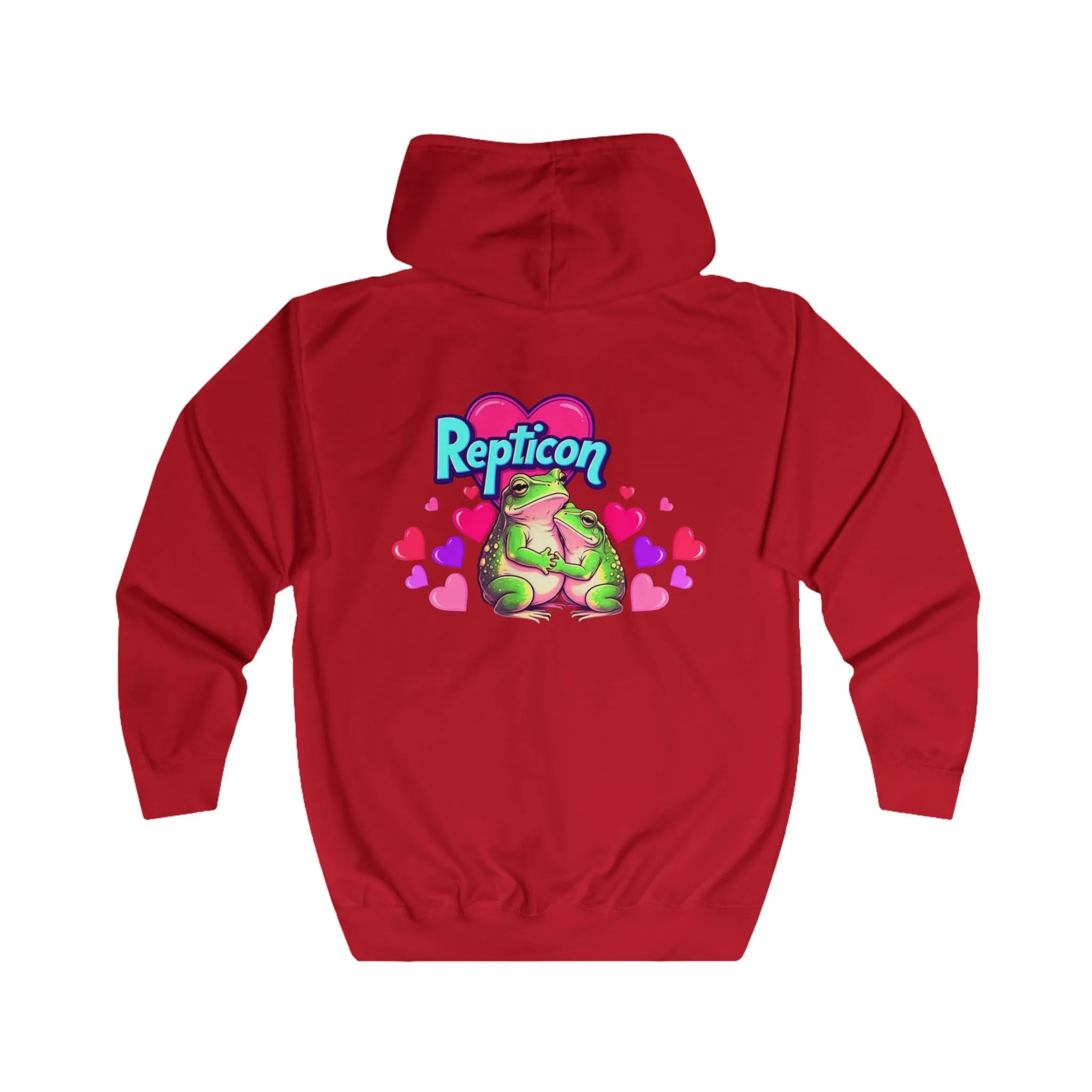 Repticon Unisex Full Zip Hoodie w/ Valentine Frogs