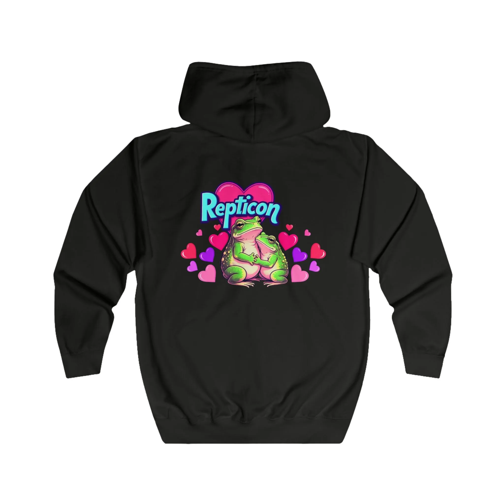 Repticon Unisex Full Zip Hoodie w/ Valentine Frogs