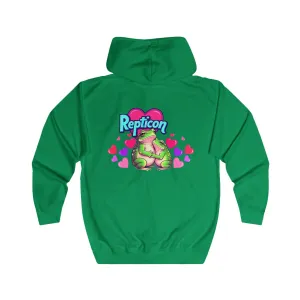 Repticon Unisex Full Zip Hoodie w/ Valentine Frogs