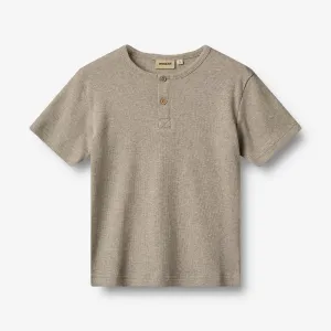 Rib T-Shirt S/S Lumi - gravel melange