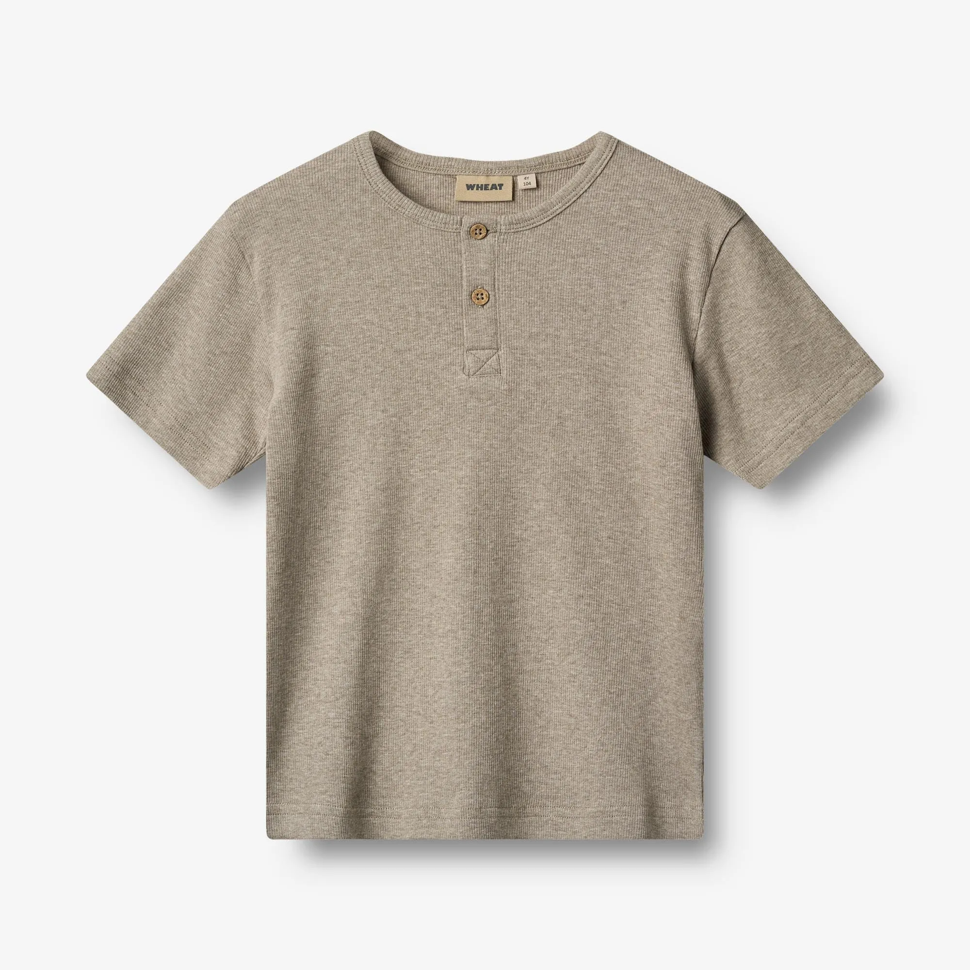 Rib T-Shirt S/S Lumi - gravel melange