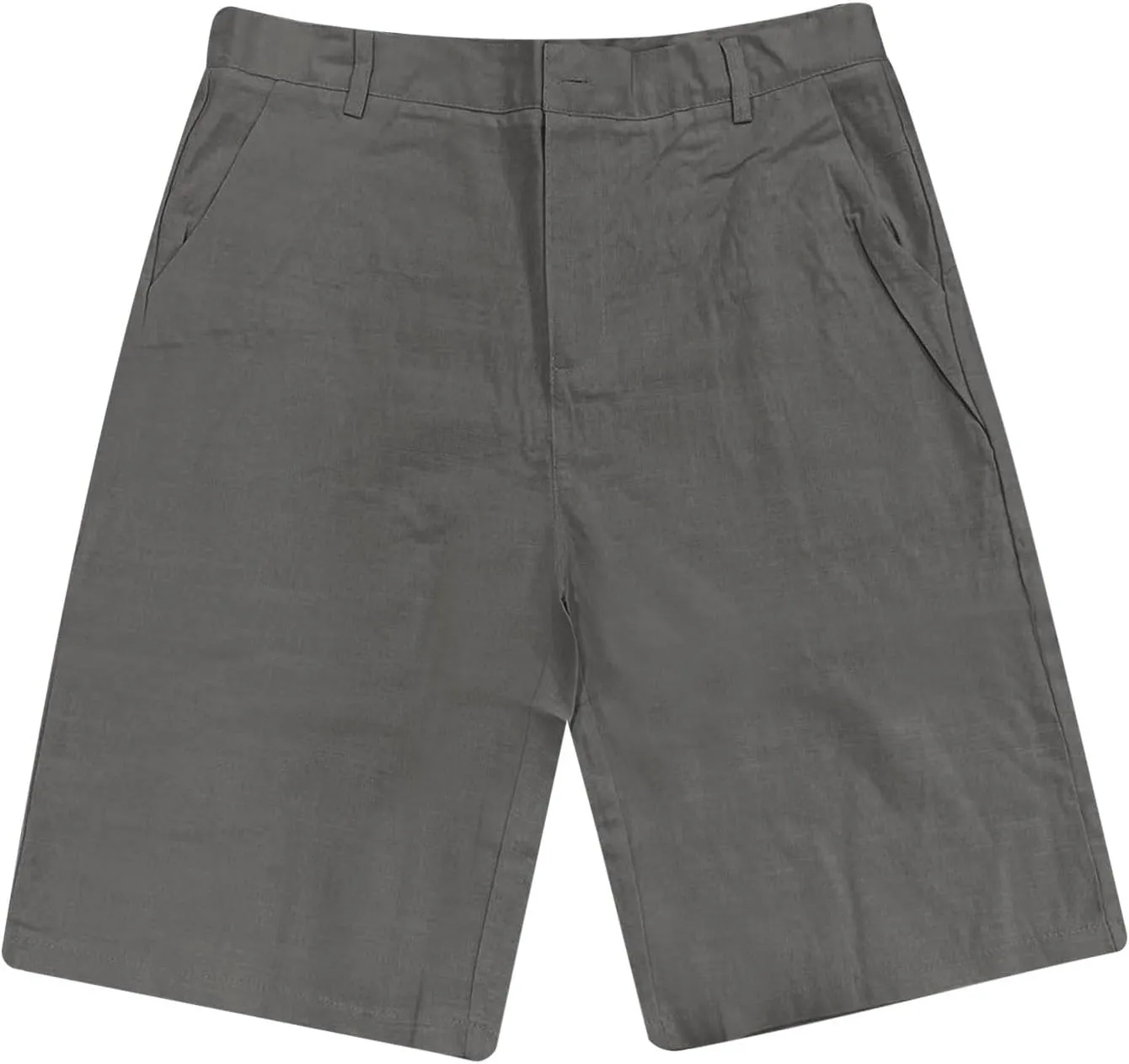 RTTUIOP Linen Shorts for Men Elastic Waist Shorts Casual Summer Beach Lightweight Cotton Linen Pants with Pockets
