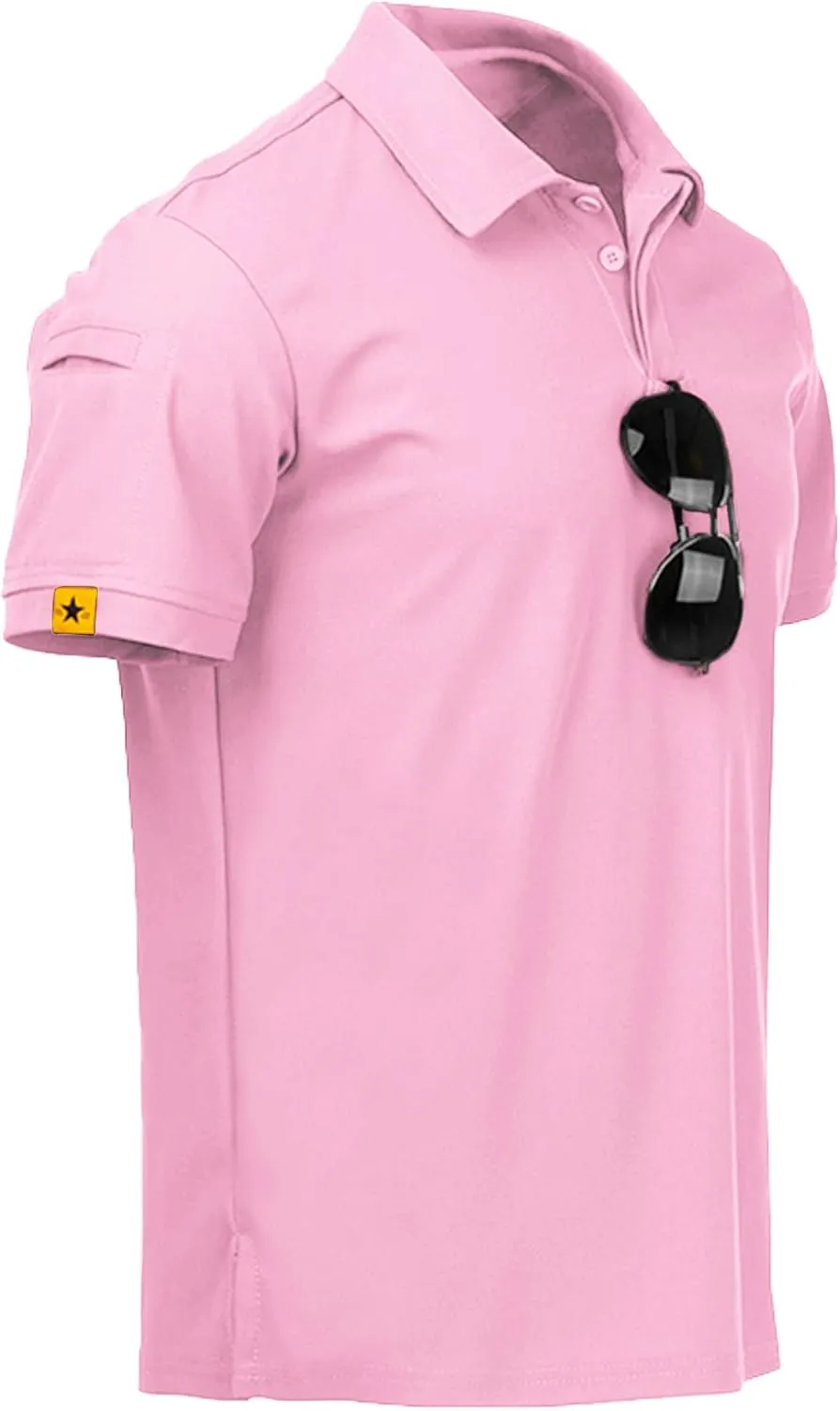 SCODI Mens Polo Shirts Performance Short Sleeve Tactical Shirts Athletic Golf Shirt for Men Daily Casual Collared T-Shirt