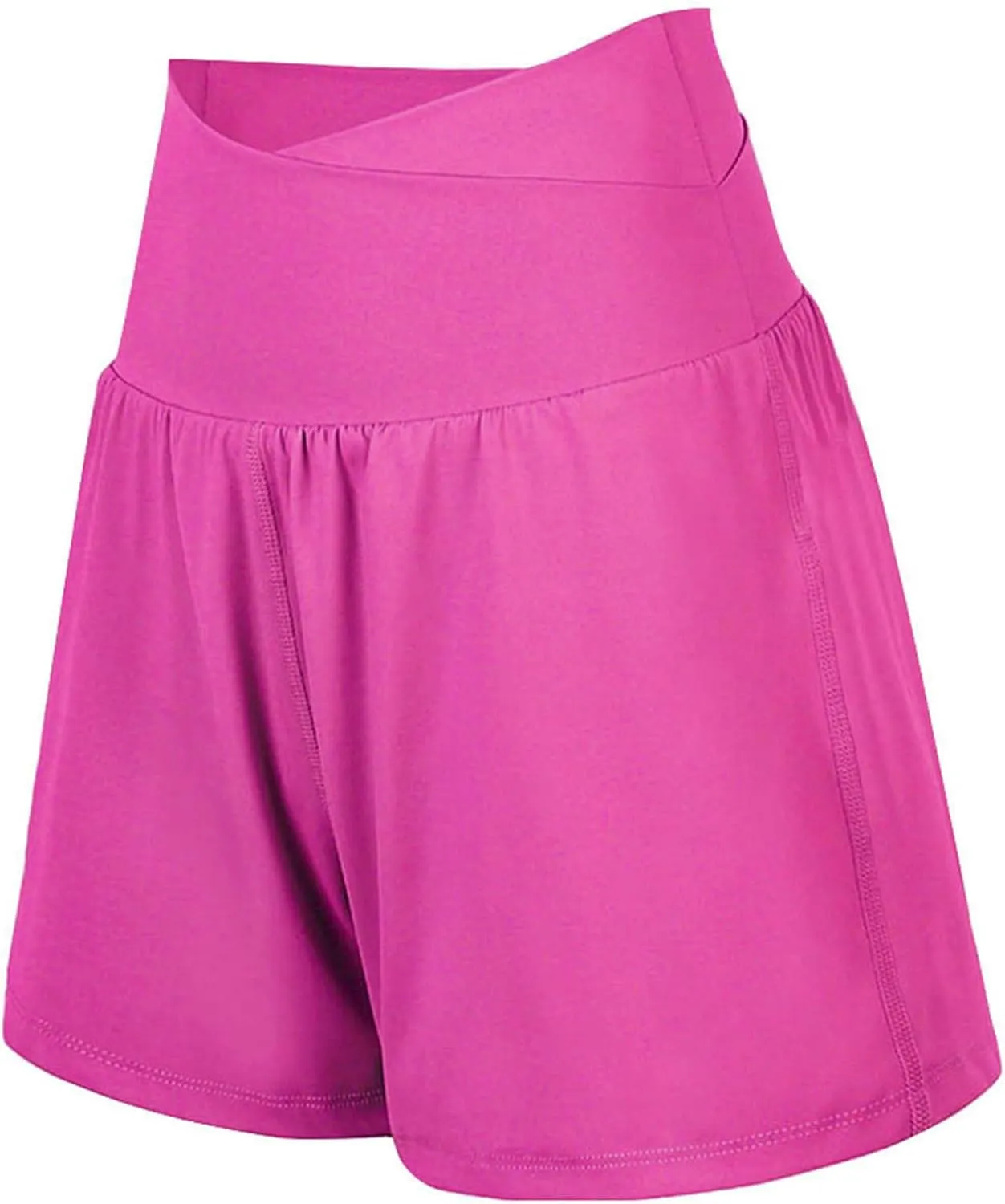 Shorts for Women Trendy Summer Sports Tummy Control High Waisted Solid Casual Flowy Pockets Tennis Skirts with Shorts