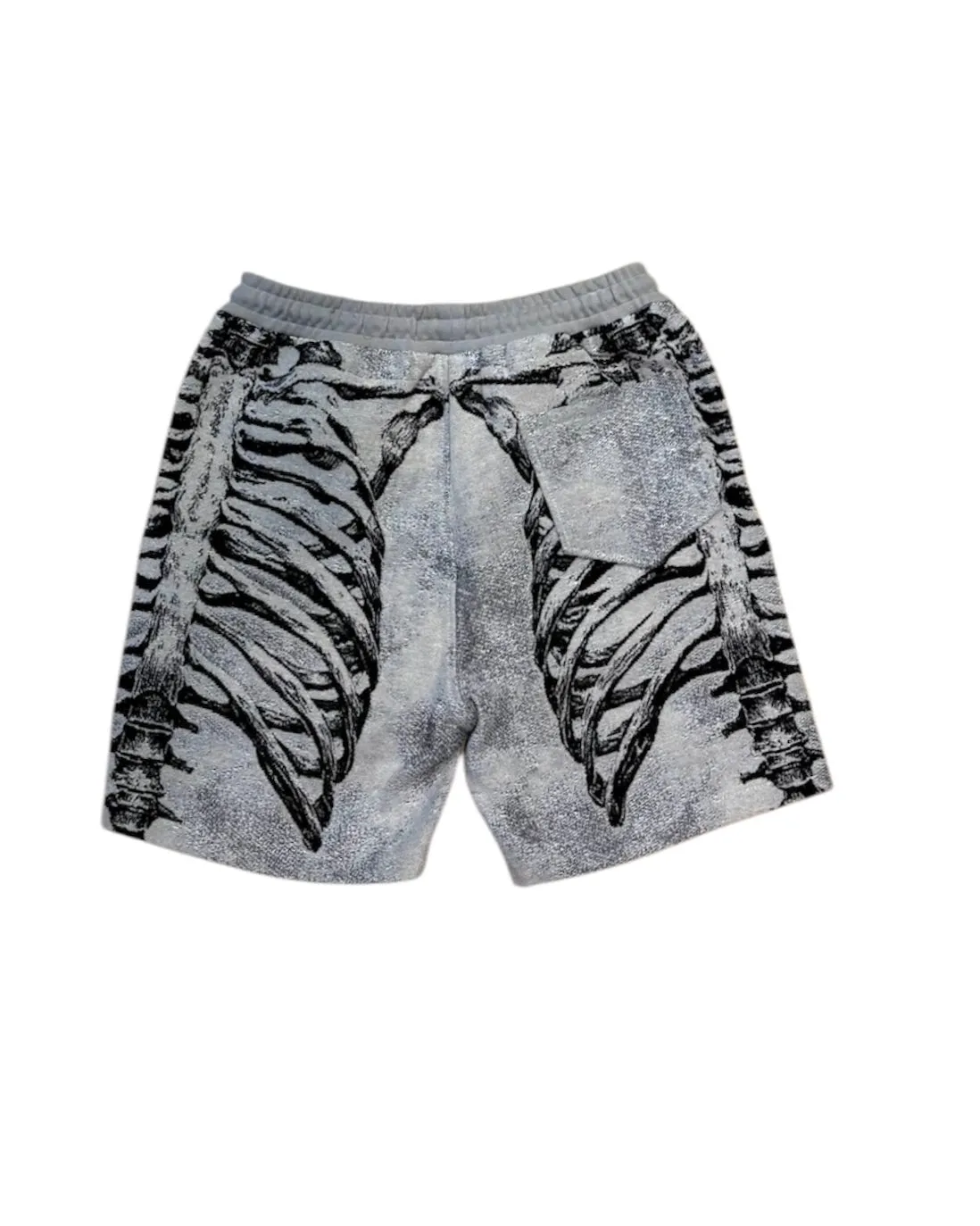 Skull & Bone Rhinestone Tapestry Shorts