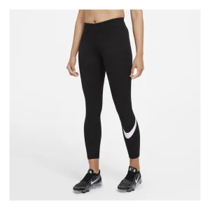 Sportswear Essential Women's Mid-Rise Swoosh Leggings (Plus Size) BLACK/WHITE