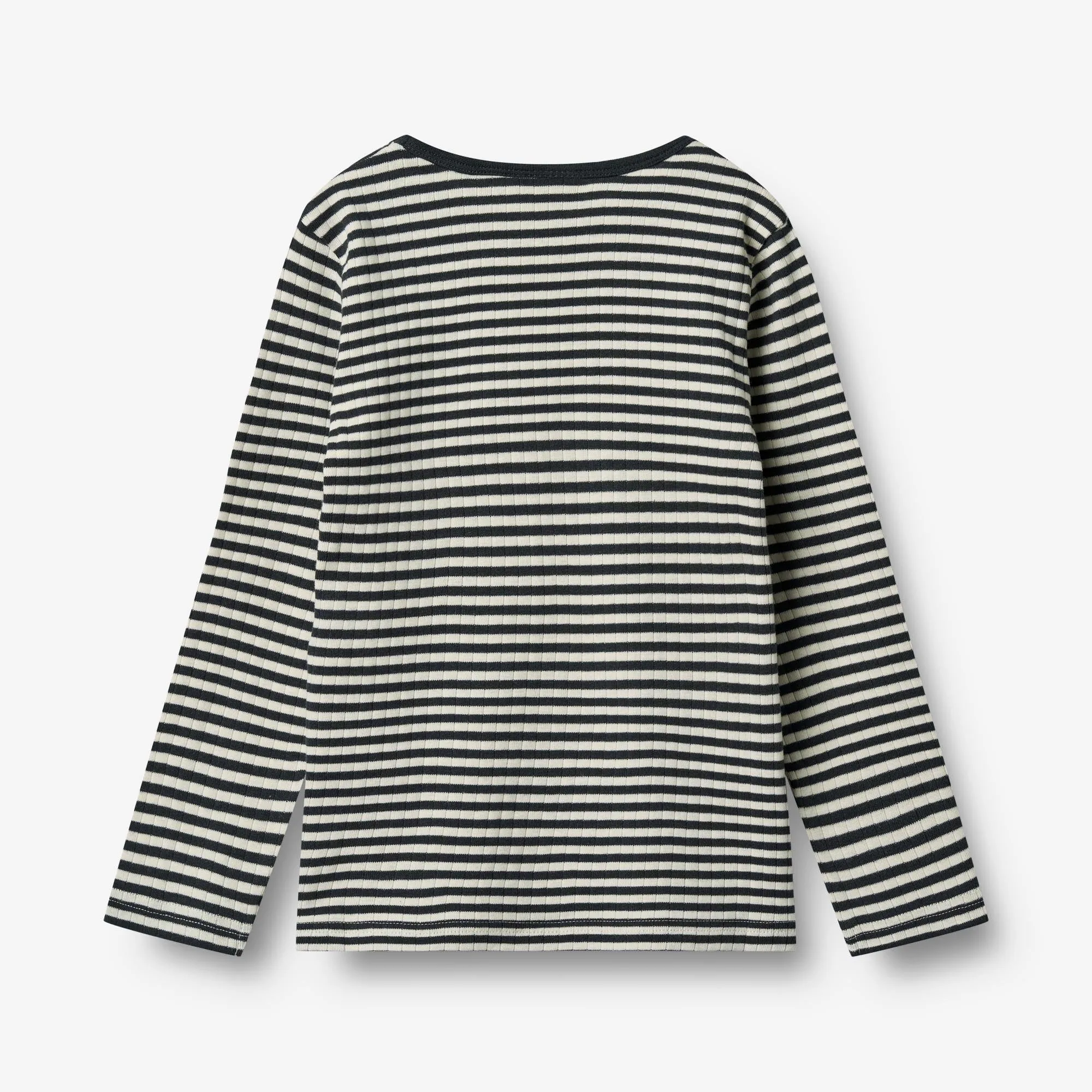 T-shirt L/S Stig - navy rib stripe