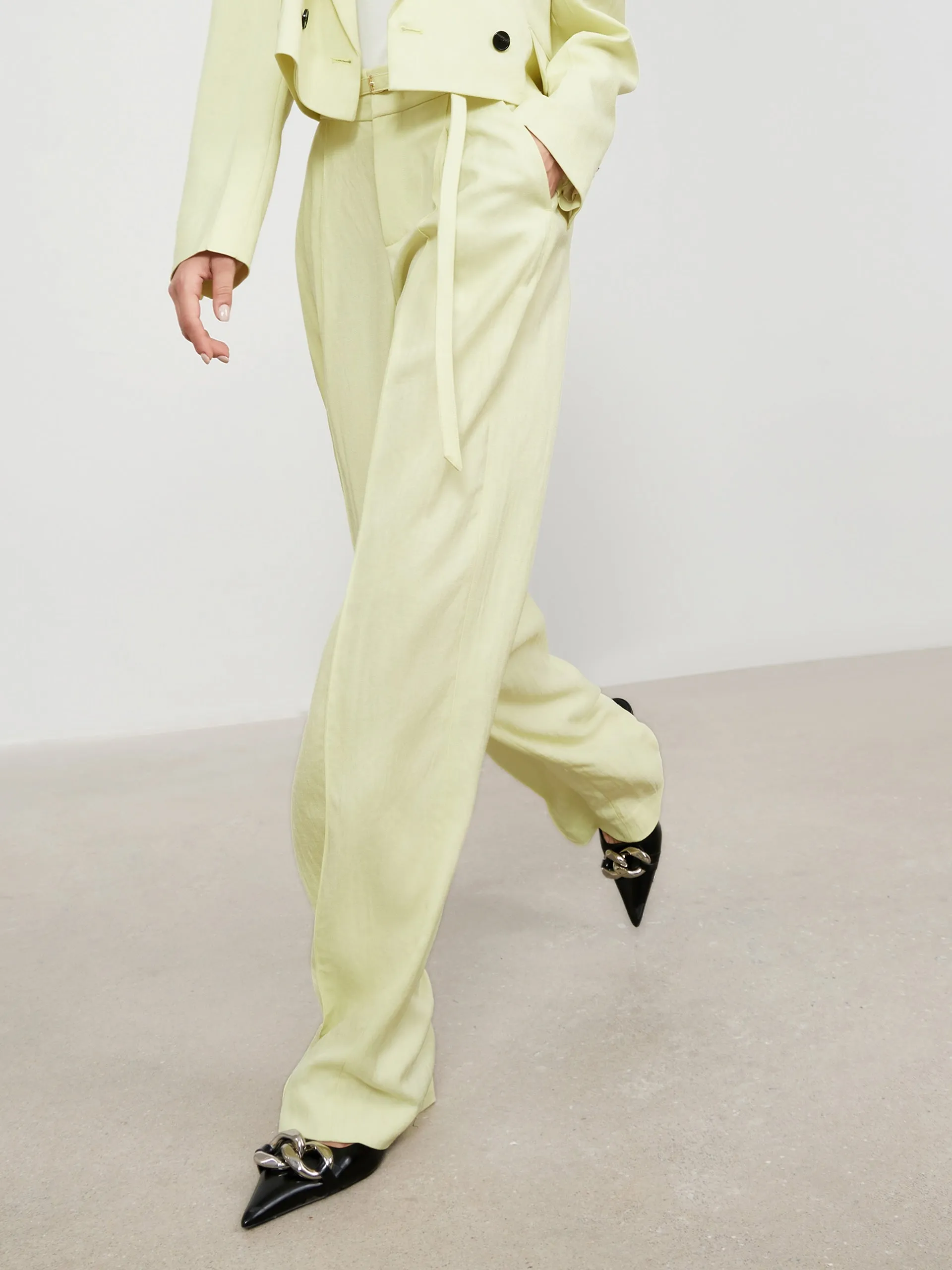 Triacetate Wide Leg Trousers
