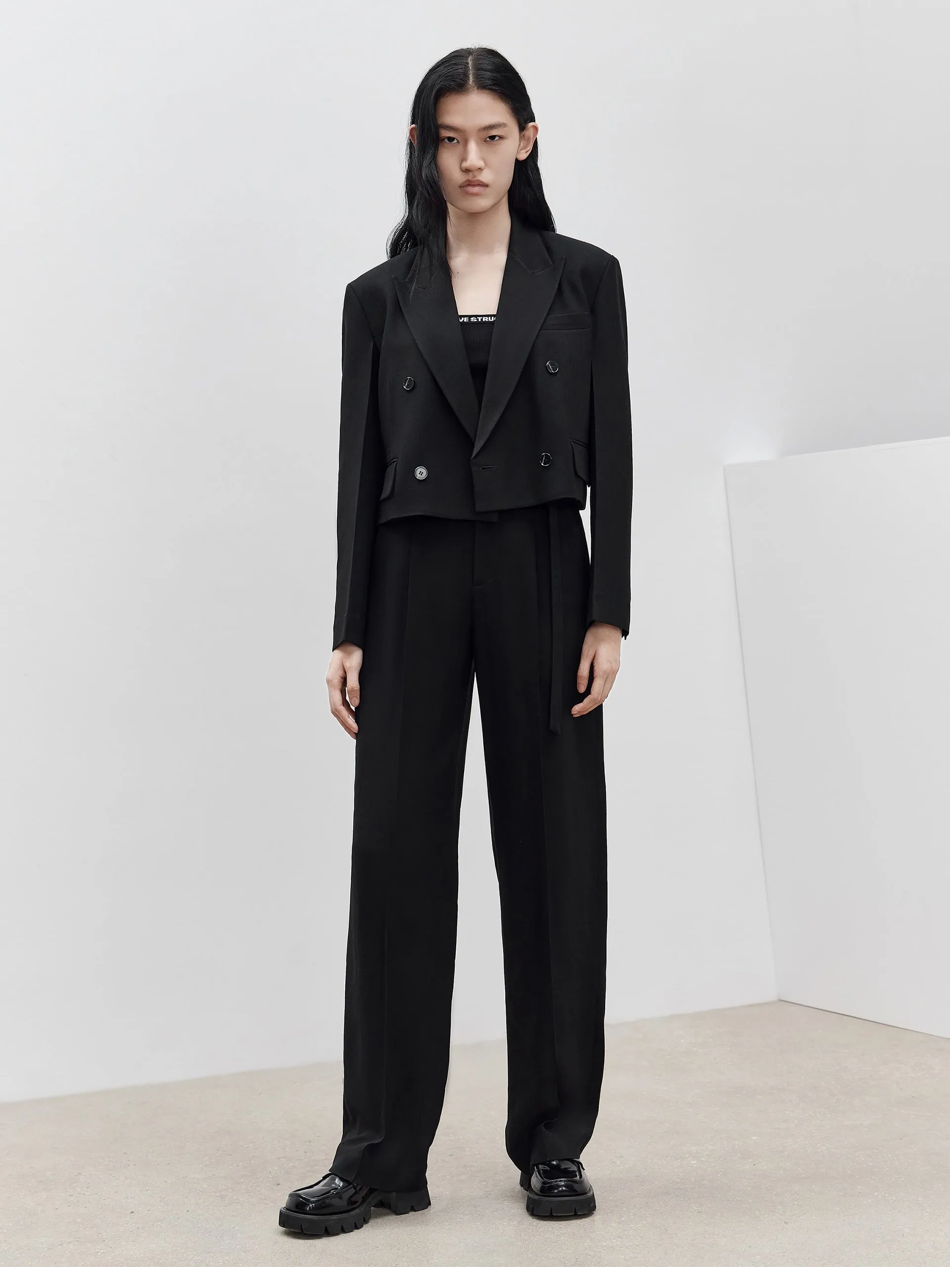 Triacetate Wide Leg Trousers