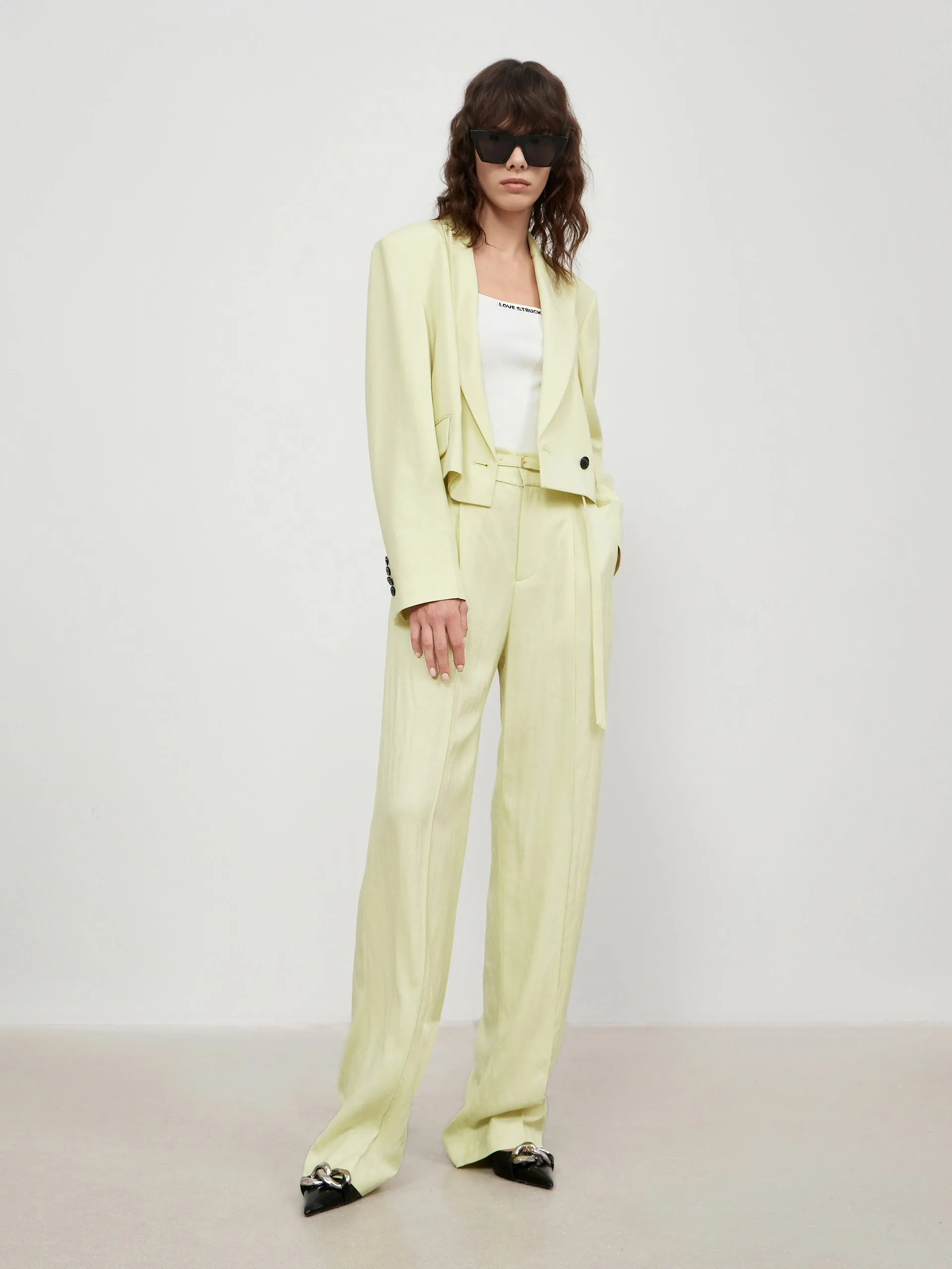 Triacetate Wide Leg Trousers