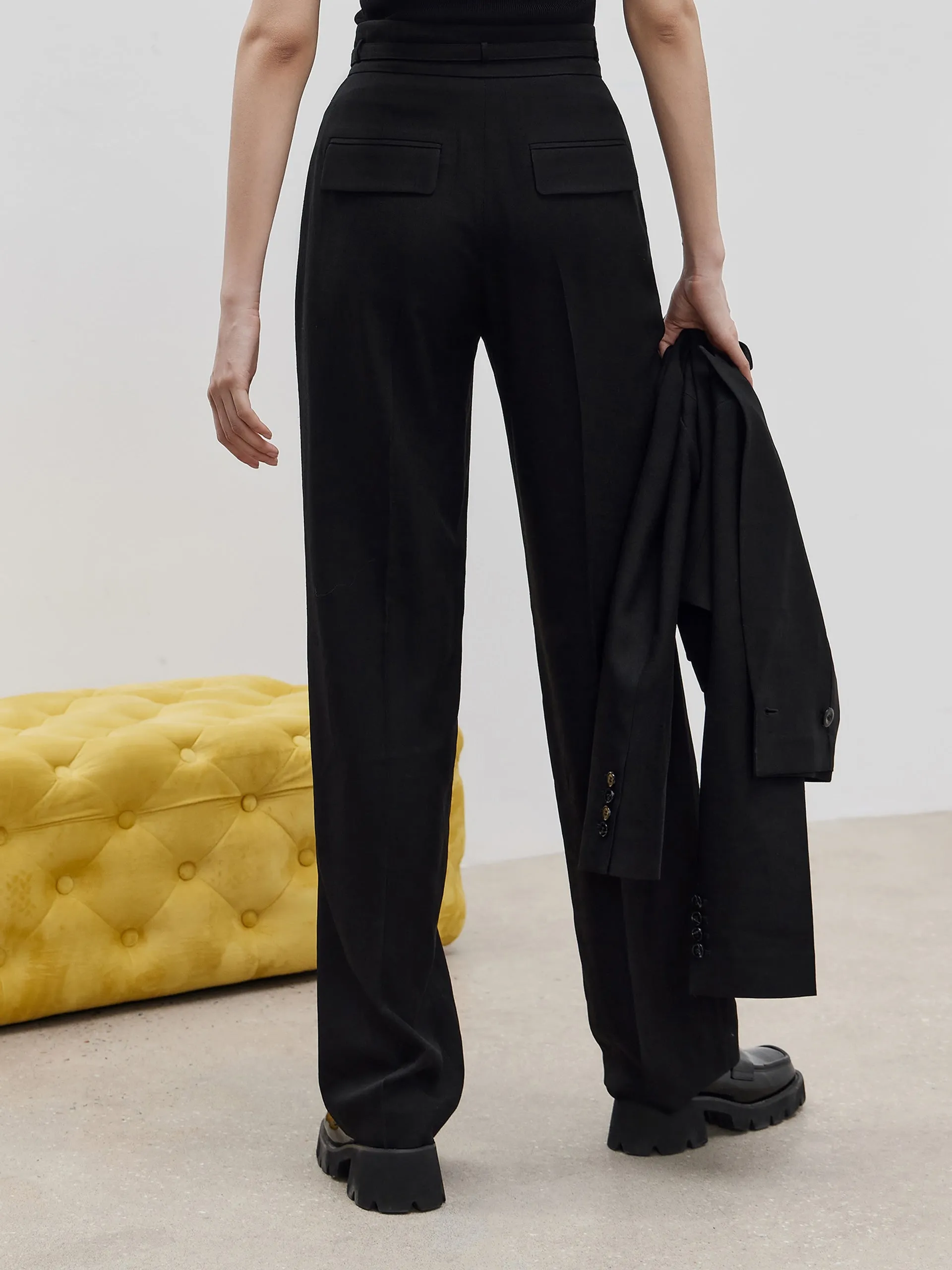Triacetate Wide Leg Trousers
