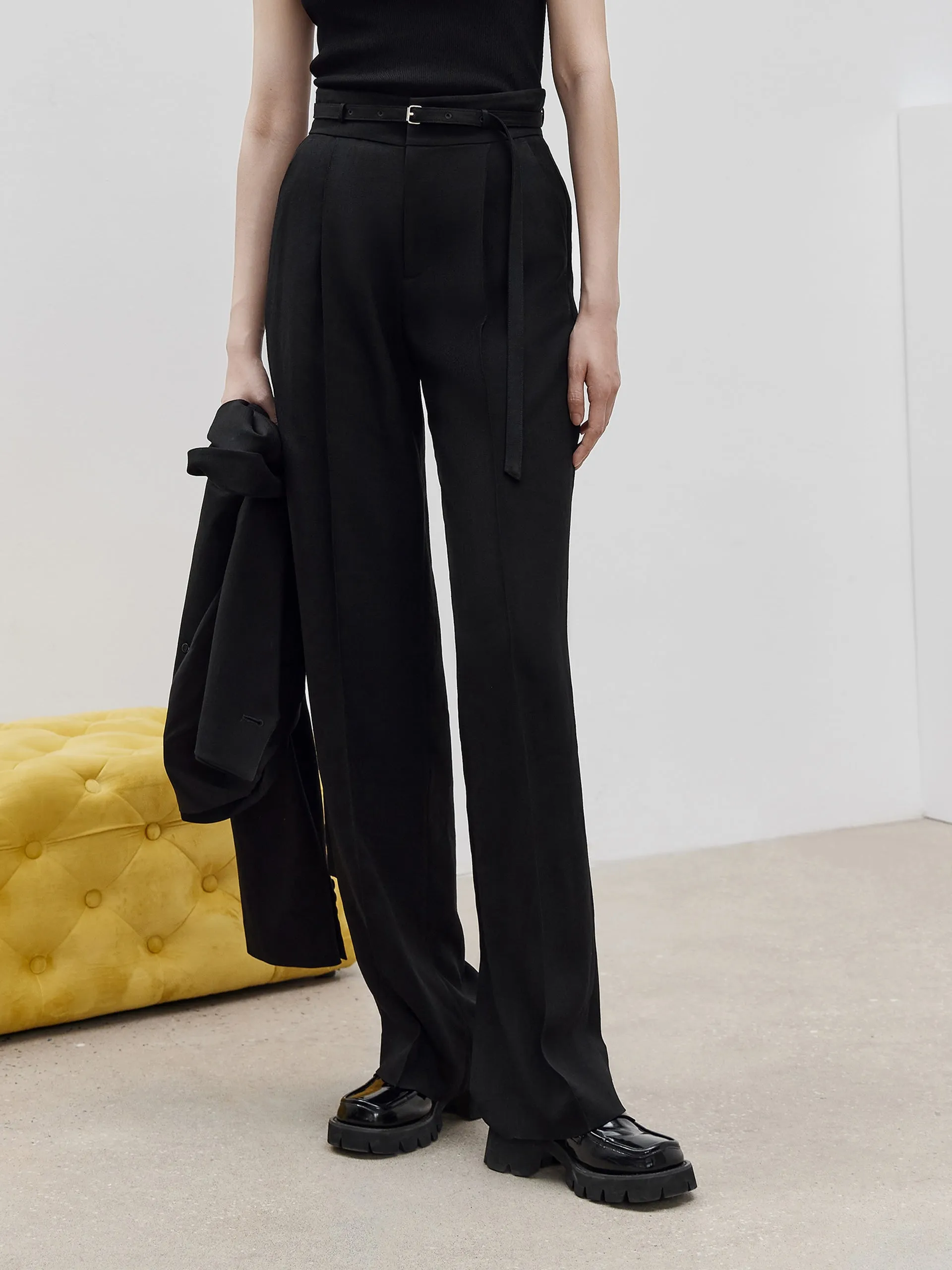 Triacetate Wide Leg Trousers