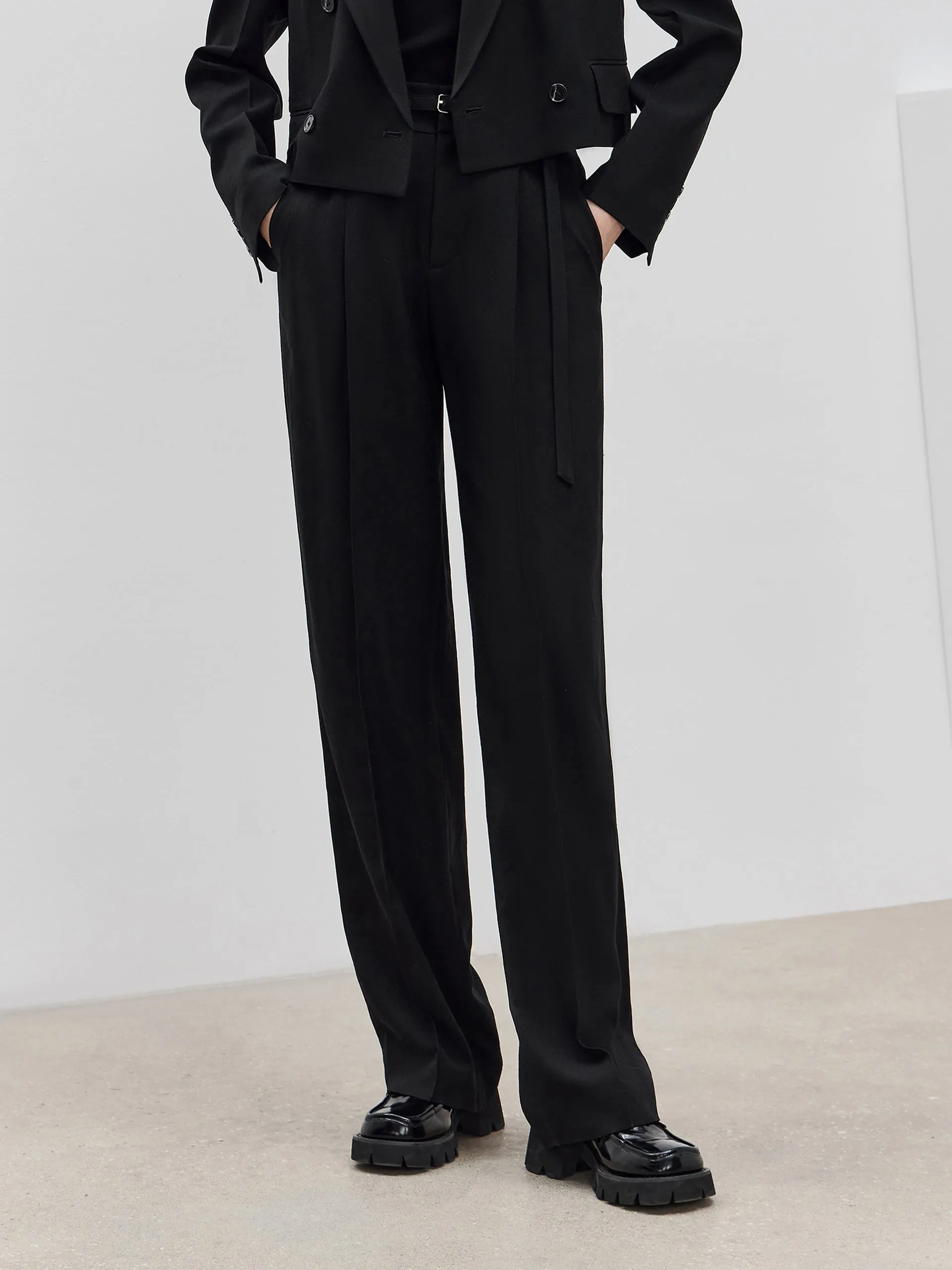 Triacetate Wide Leg Trousers