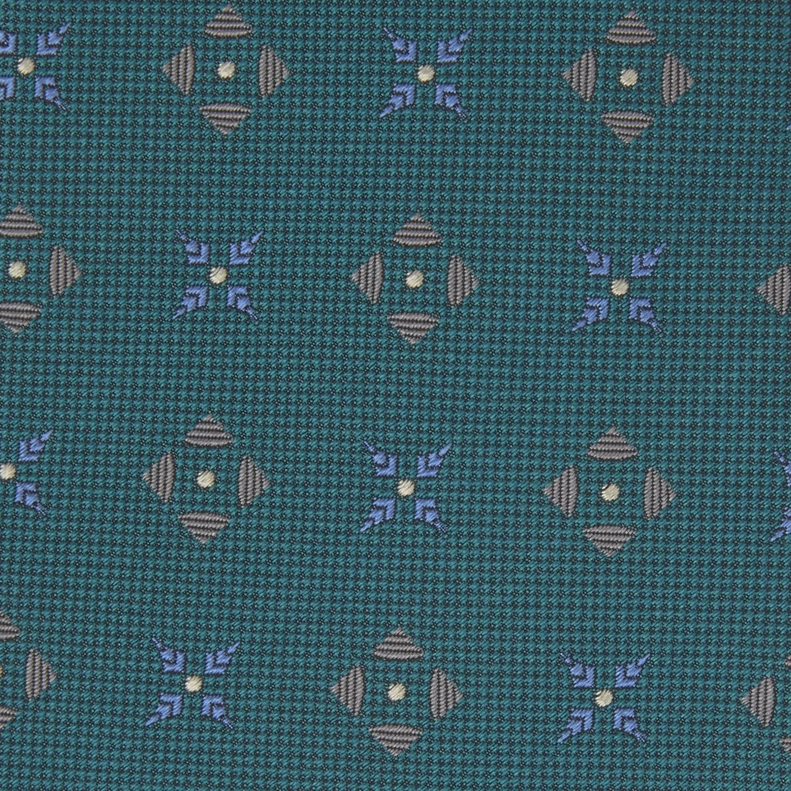 Turquoise Crosses Silk Tie