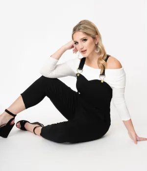 Voodoo Vixen Black Fitted Capri Connie Overalls