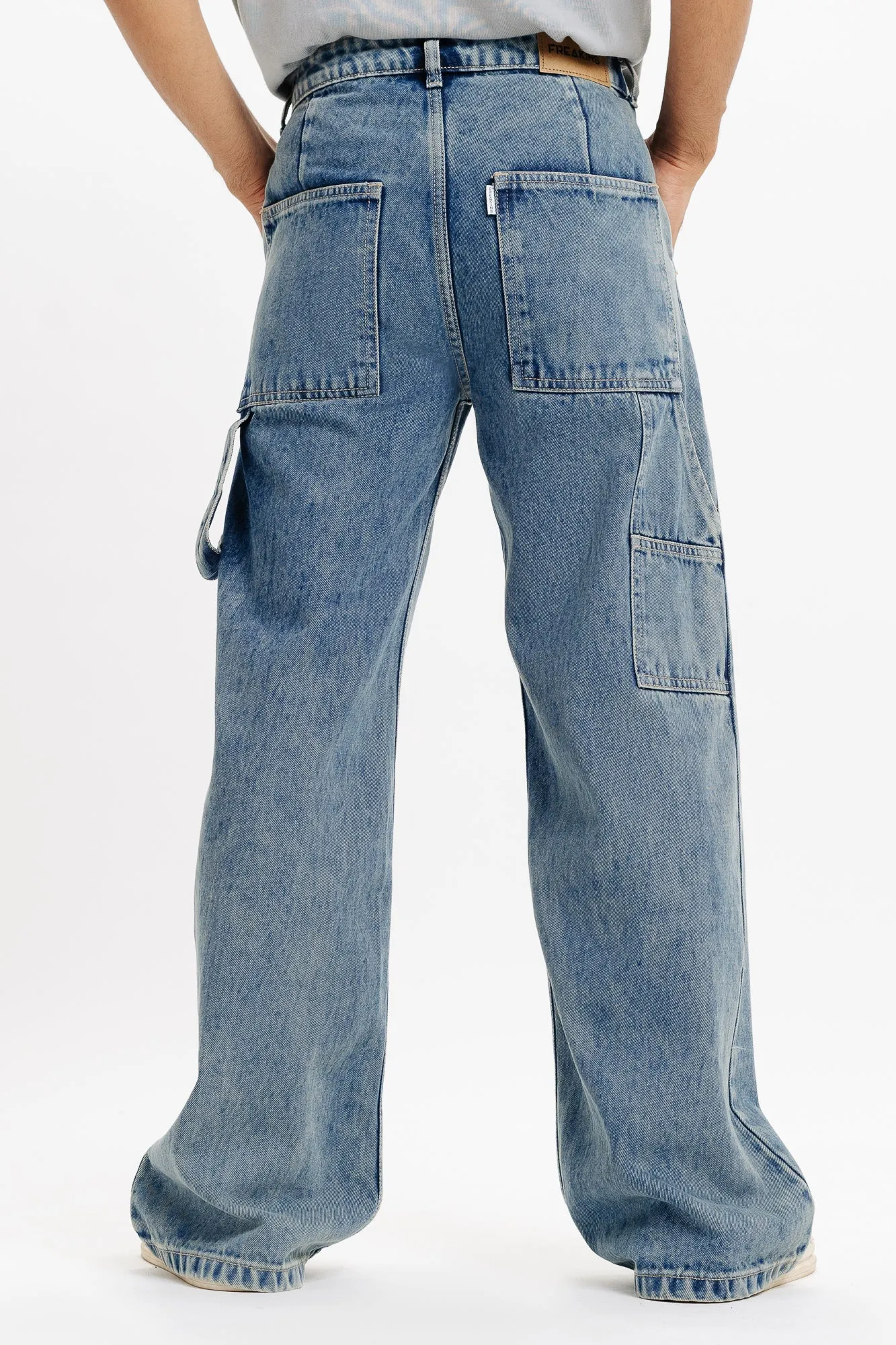 Washed Out Relaxed Men's Carpenter Jeans