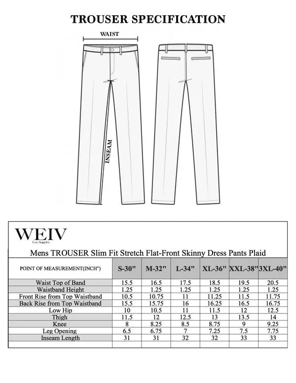 Weeknd Shop Mens Plaid Trouser Pants