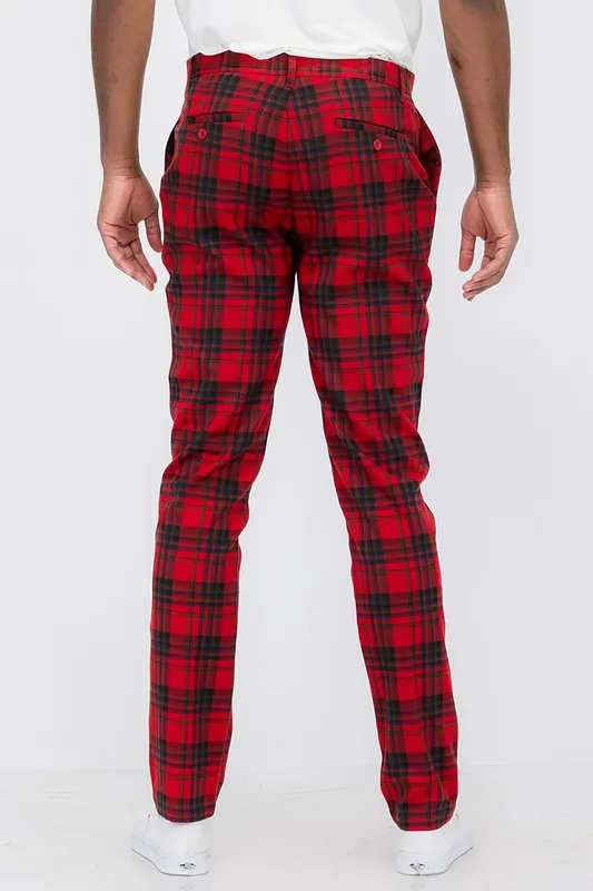 Weeknd Shop Mens Plaid Trouser Pants