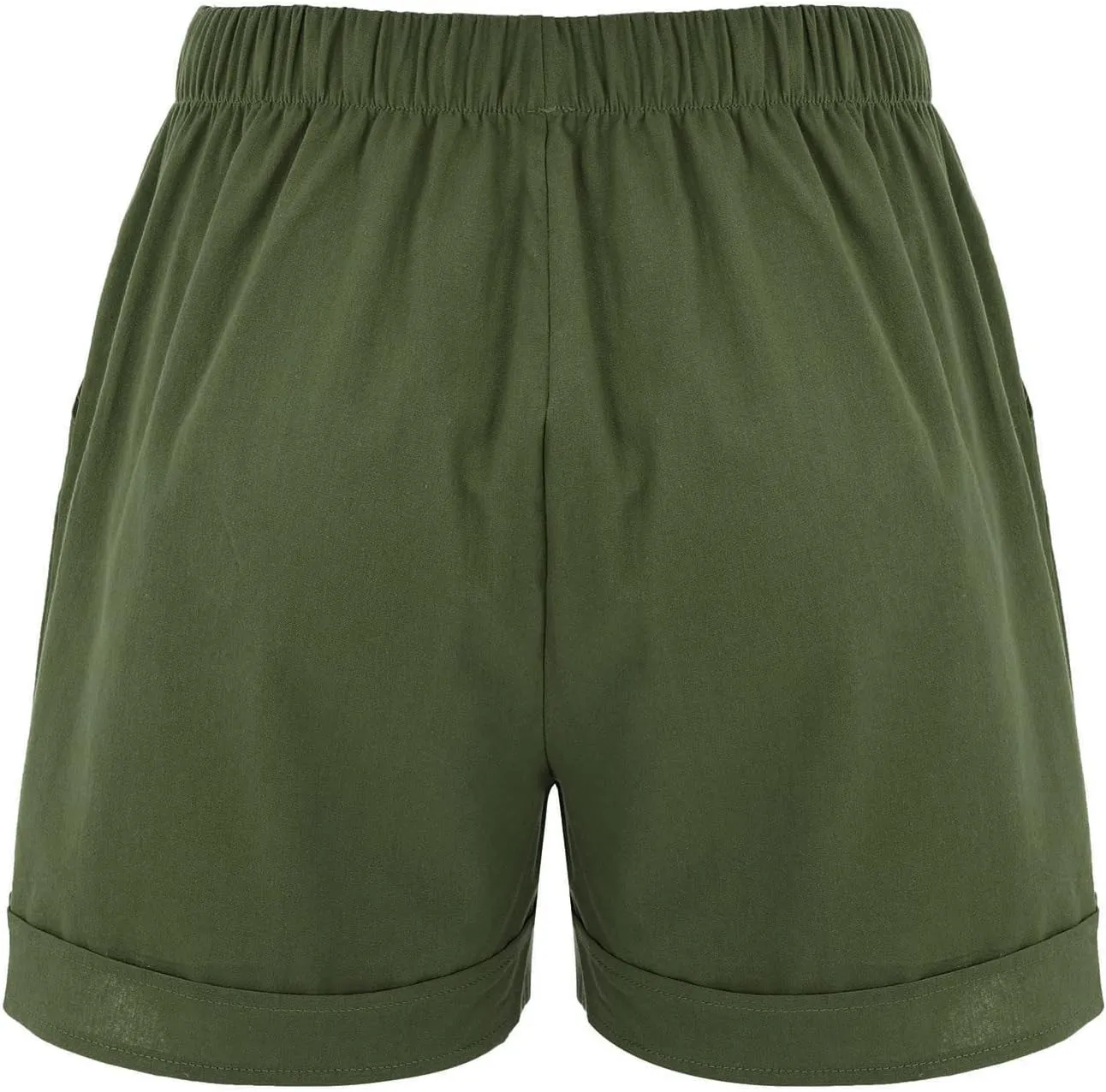 Womens Linen Shorts with Pockets High Waisted 2025 Summer Shorts Fashion Beach Cruise Shorts Soft Loungewear