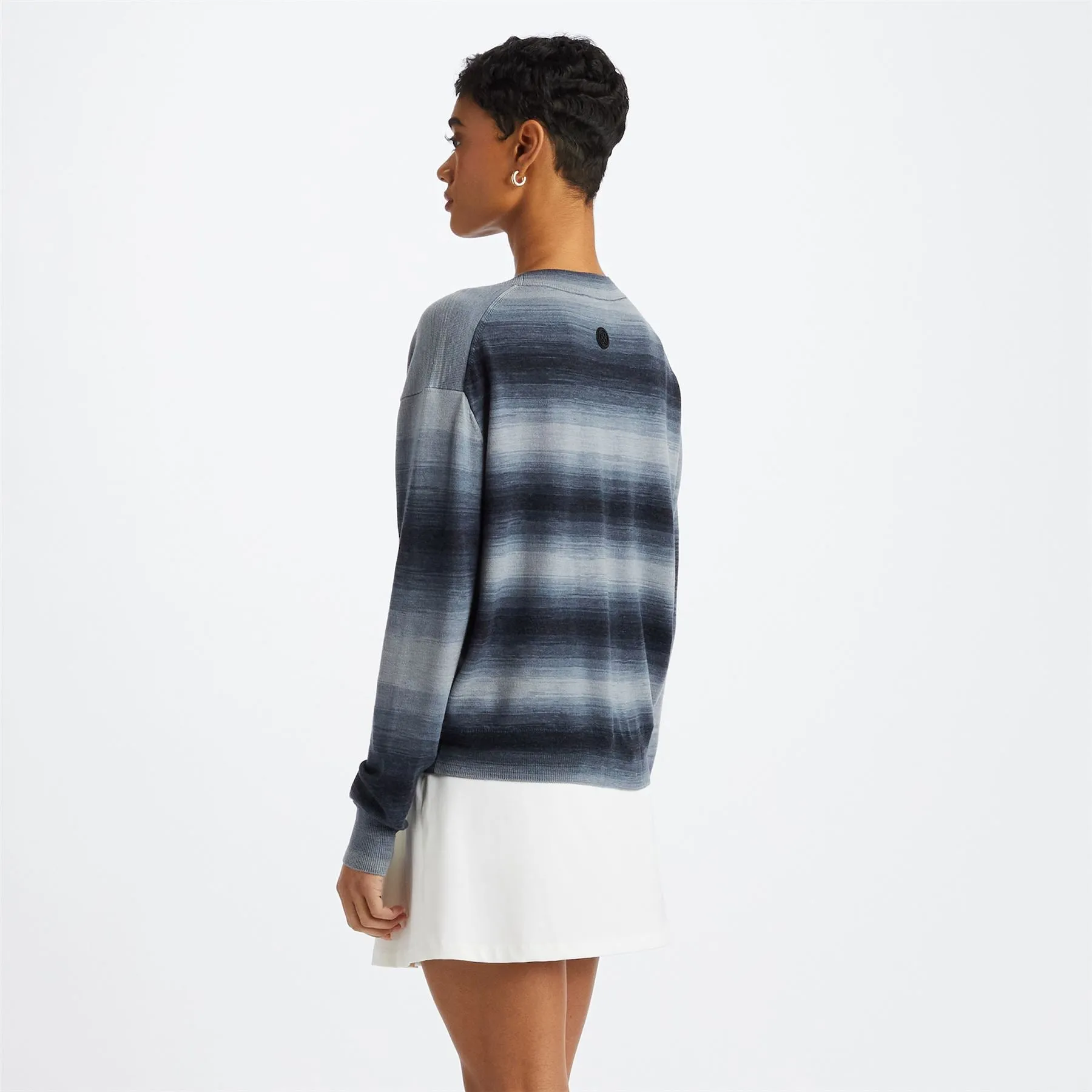 Womens Ombre Merino Wool Cardigan Ink - AW23